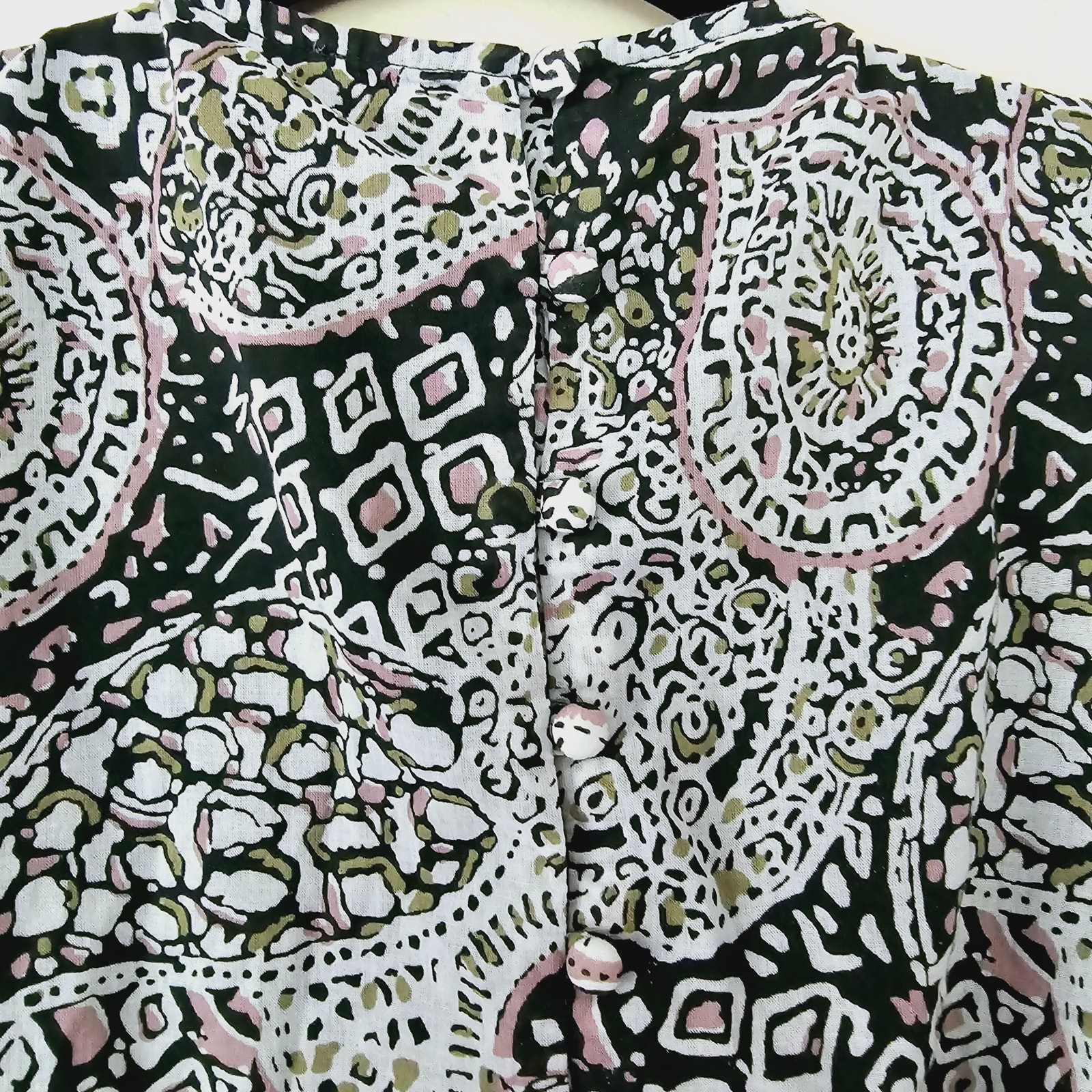 Cleobella Josephine Ankle Dress Midi Paisley Print Cut-Out Green Women’s Size M