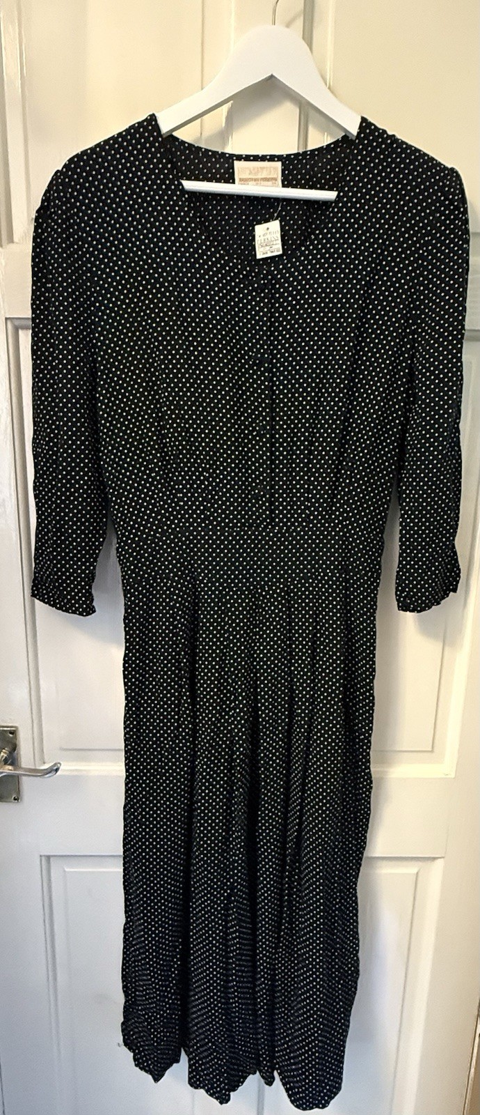 Dorothy Perkins Vintage Navy Spotty Tea Dress – Size 12 – Brand New With Tags