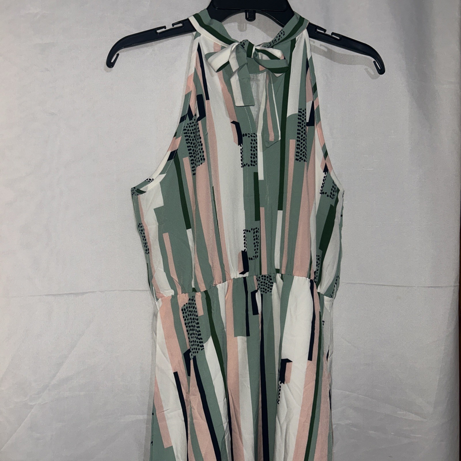 Beachy Vacay Women’s Dress Pat Pat Size L Halter Sundress