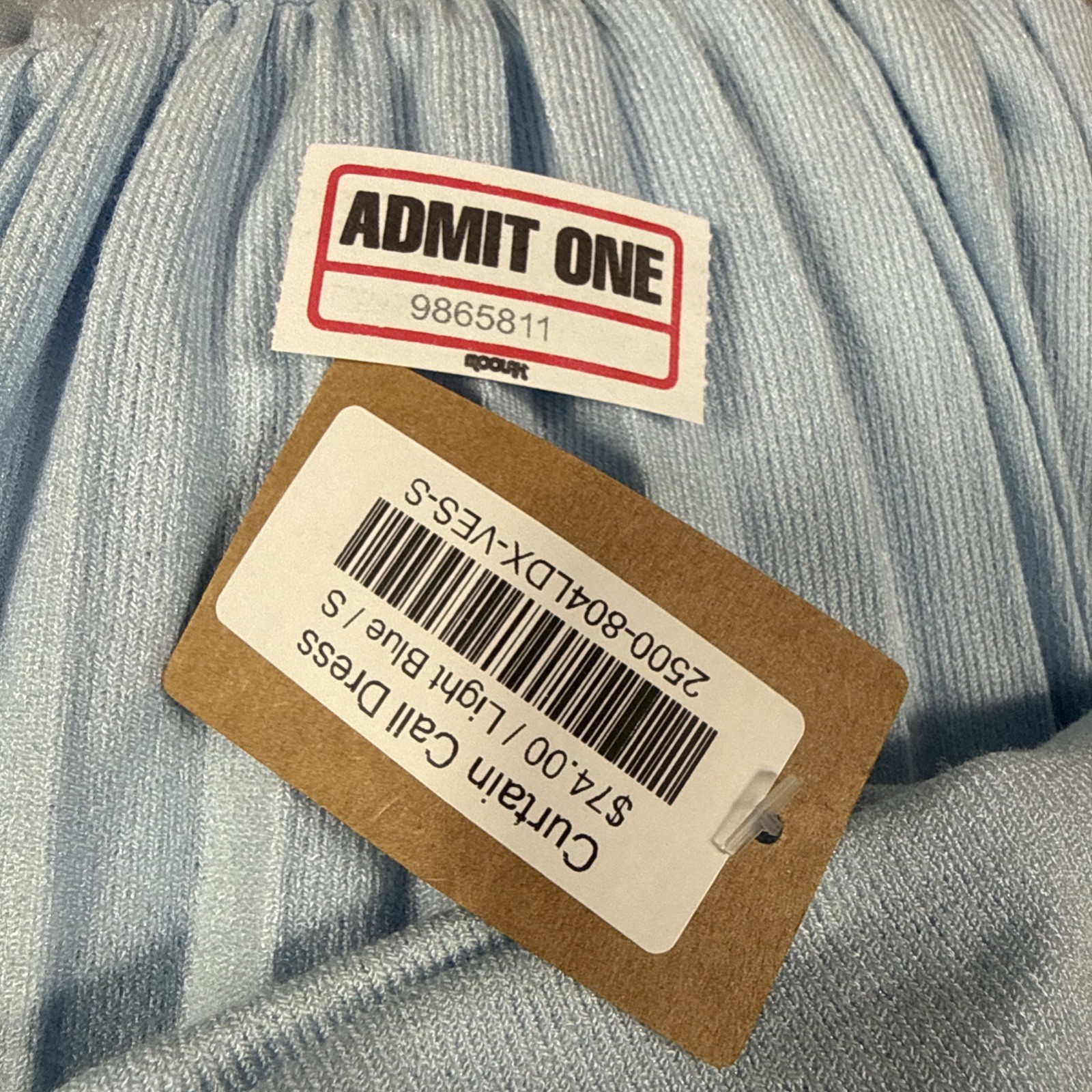 Olivaceous Curtain Maxi Dress Light Blue Size S NWT