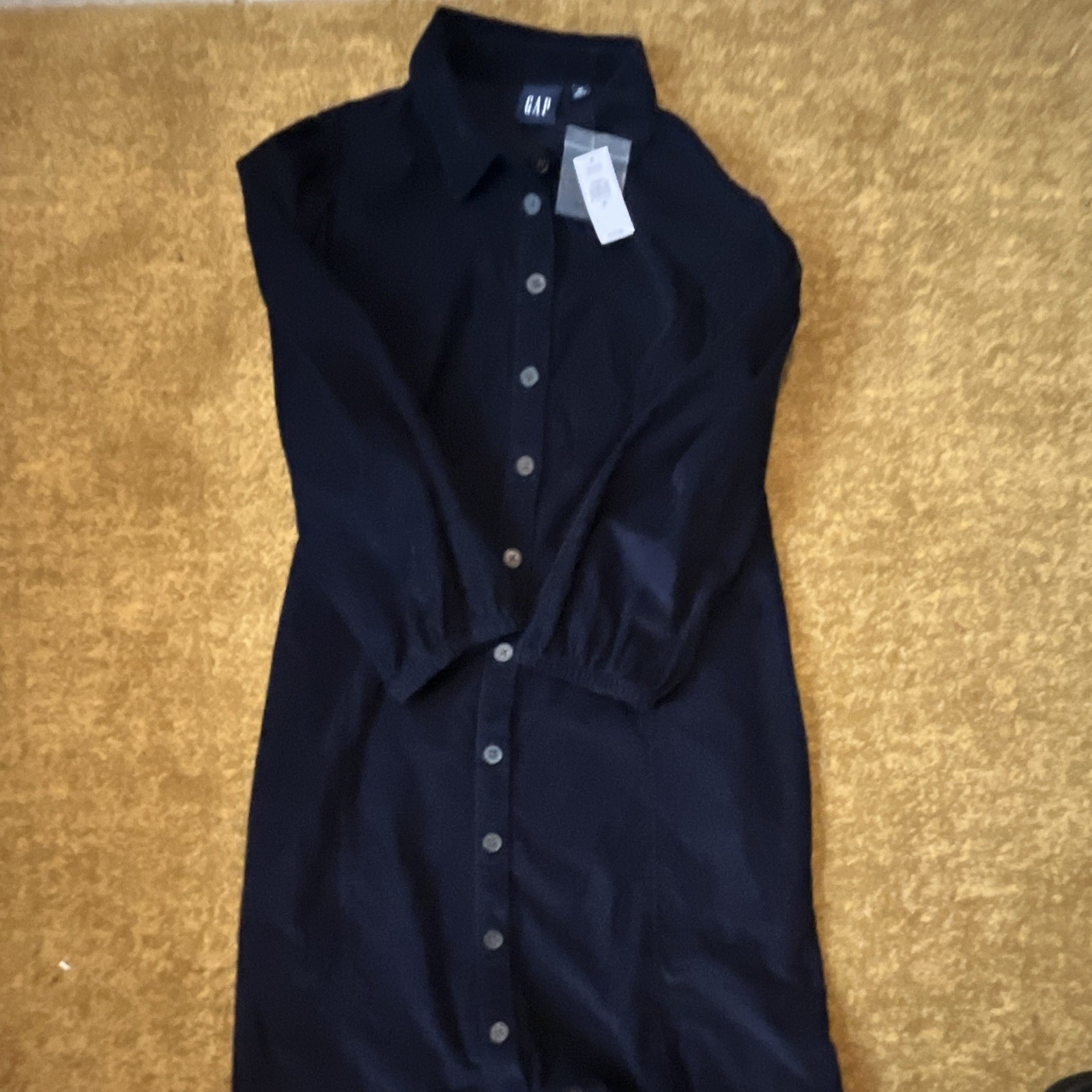 GAP Navy Blue Corduroy Shirt Dress Women’s Size M Knee-Length