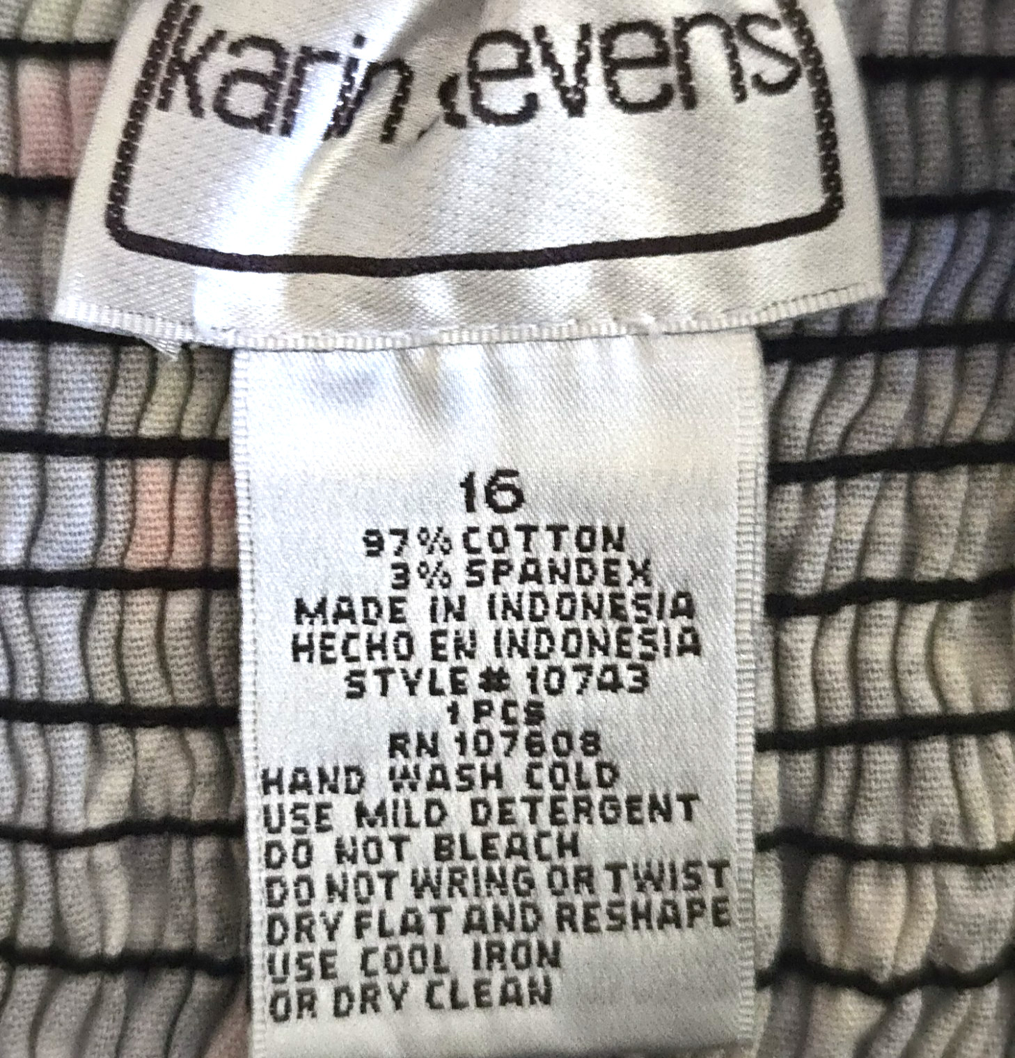 Karin Stevens Fruit Floral Print Dress Womens 16 Cotton Fit Flare Adjust. Straps