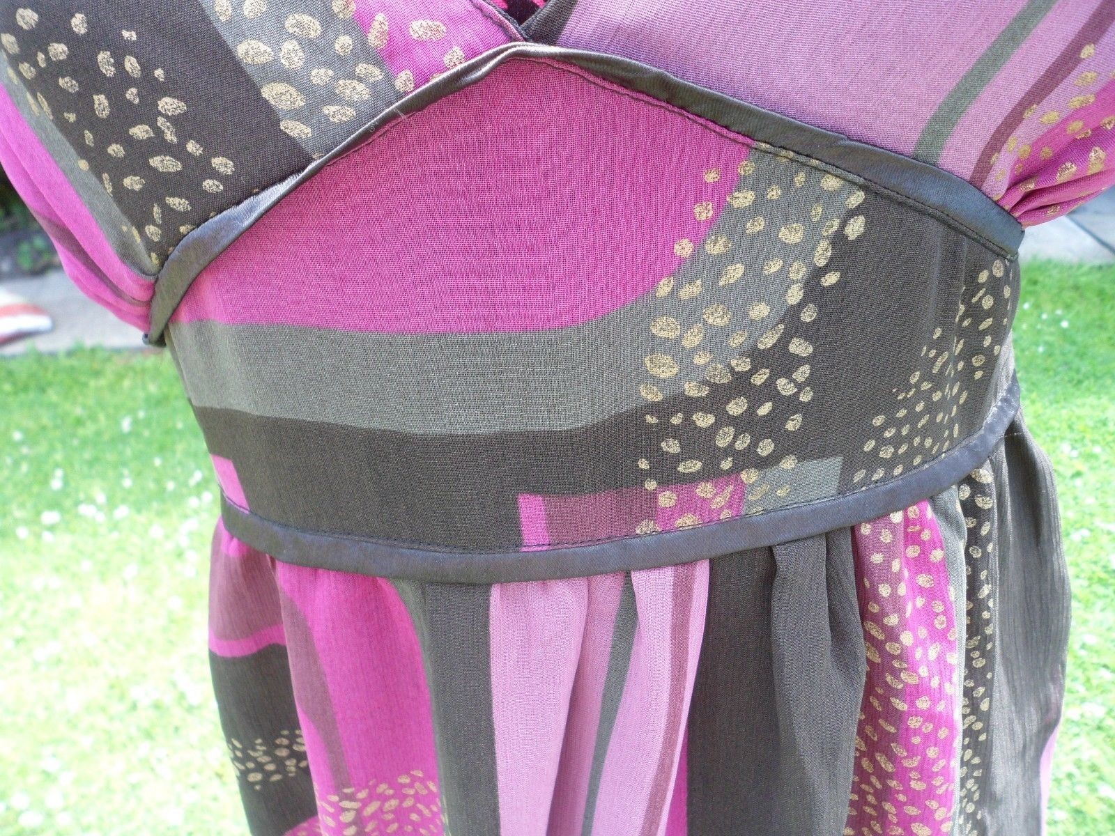 Principles Pink Multi And Black Strappy Maxi Dress Size 10 Holiday Wedding BNWOT