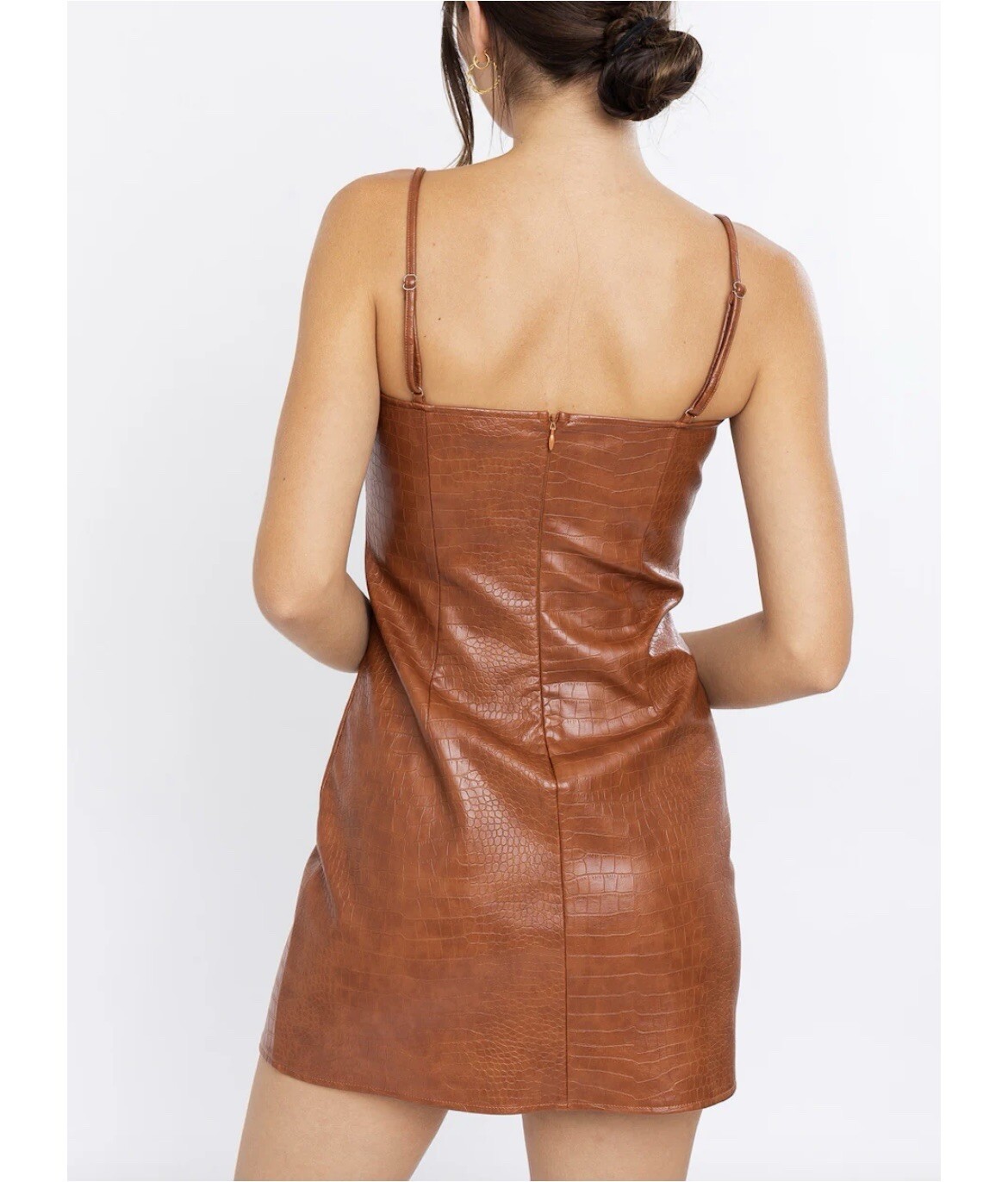 NWT Le Lis Collection Womens Camel Croc Dress w/ Adjustable Straps – Size Medium
