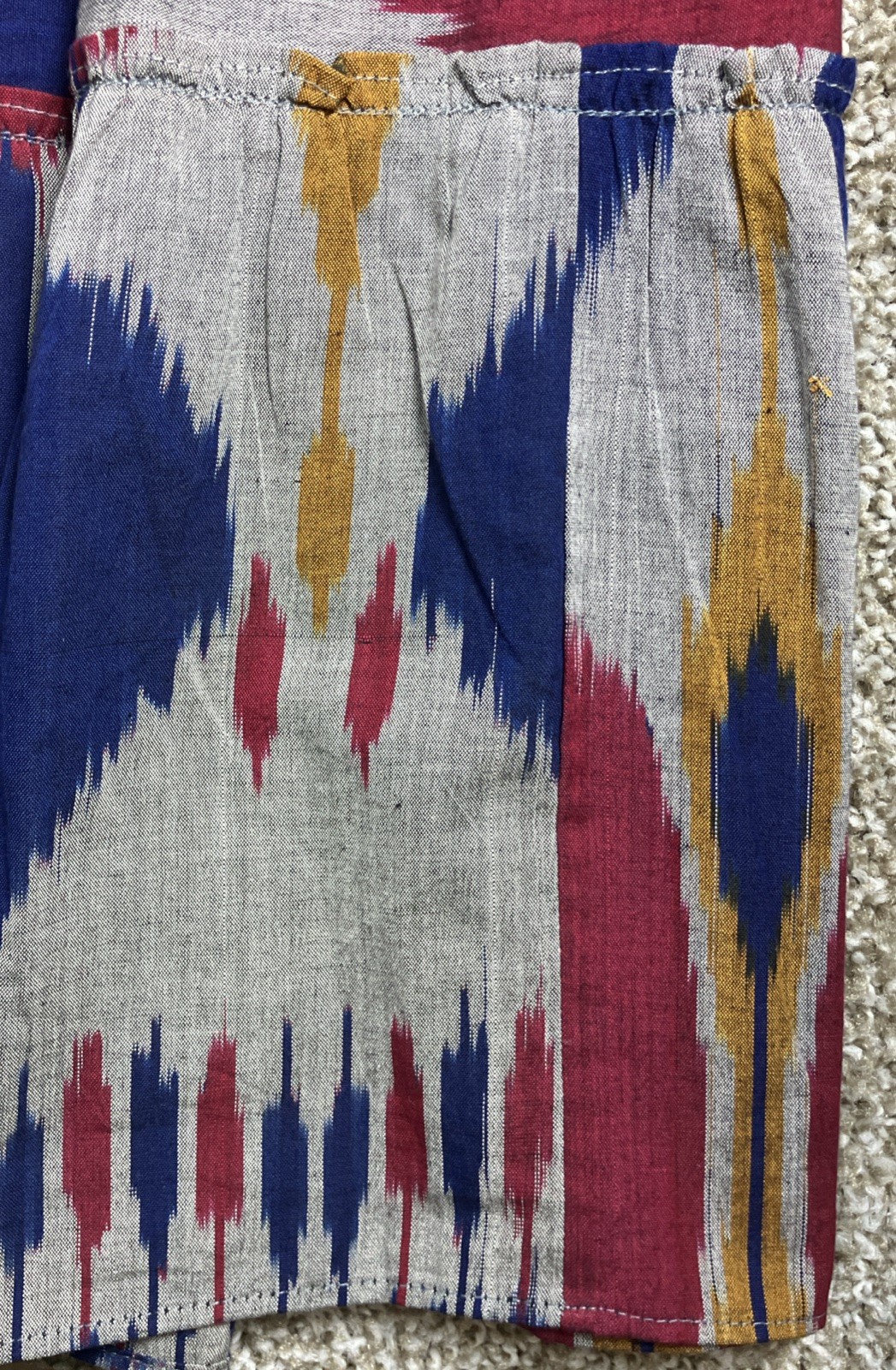 Kleed Long Aztec Pattern Tiered Maxi Dress Size Small w/ Pockets Southwestern