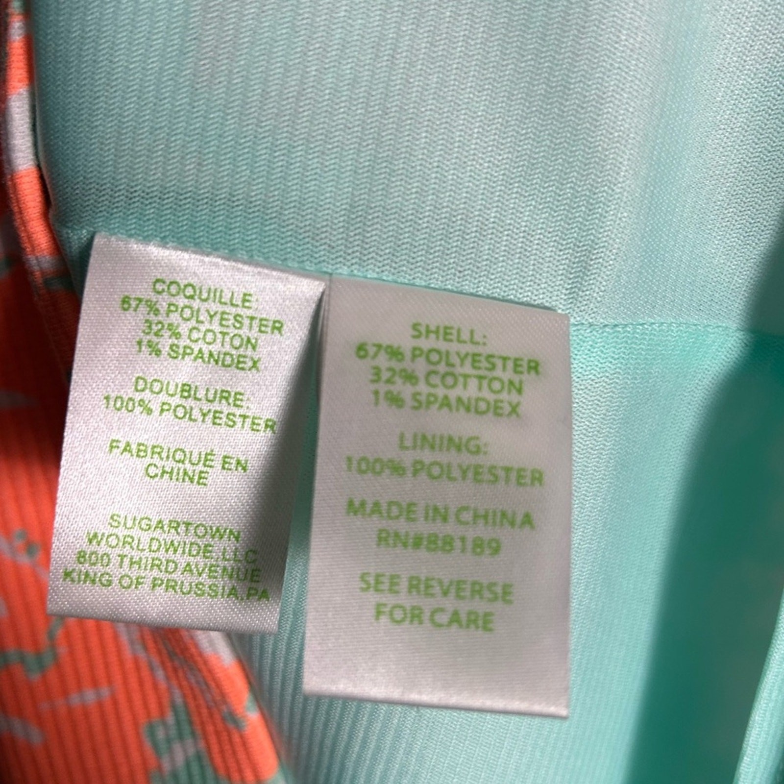 Lilly Pulitzer Eden Poolside Blue Beach Walk A-Line Shift green Dress Size XL