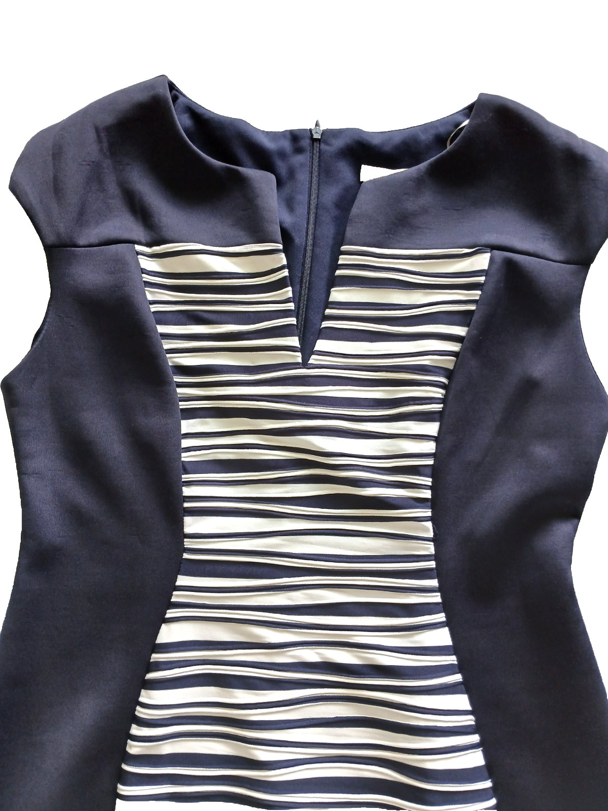 Db Established 1962 Classic Navy Blue & White Bodycon Dress Style Size 12