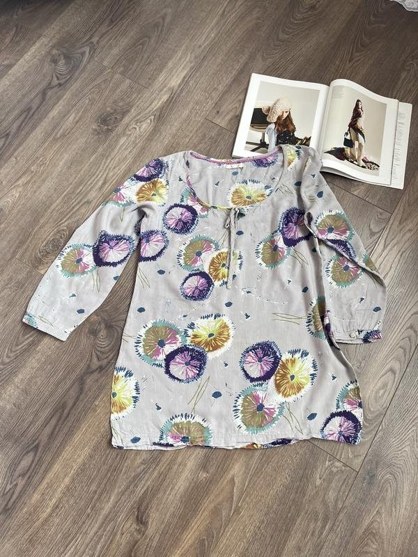 Women white stuff dress grey viscose 40/L/48 #BVEZ