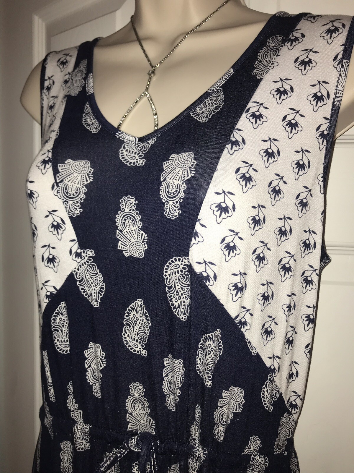 Design History WANTABLE Printed Knit Maxi Dress Sz Med NWOT
