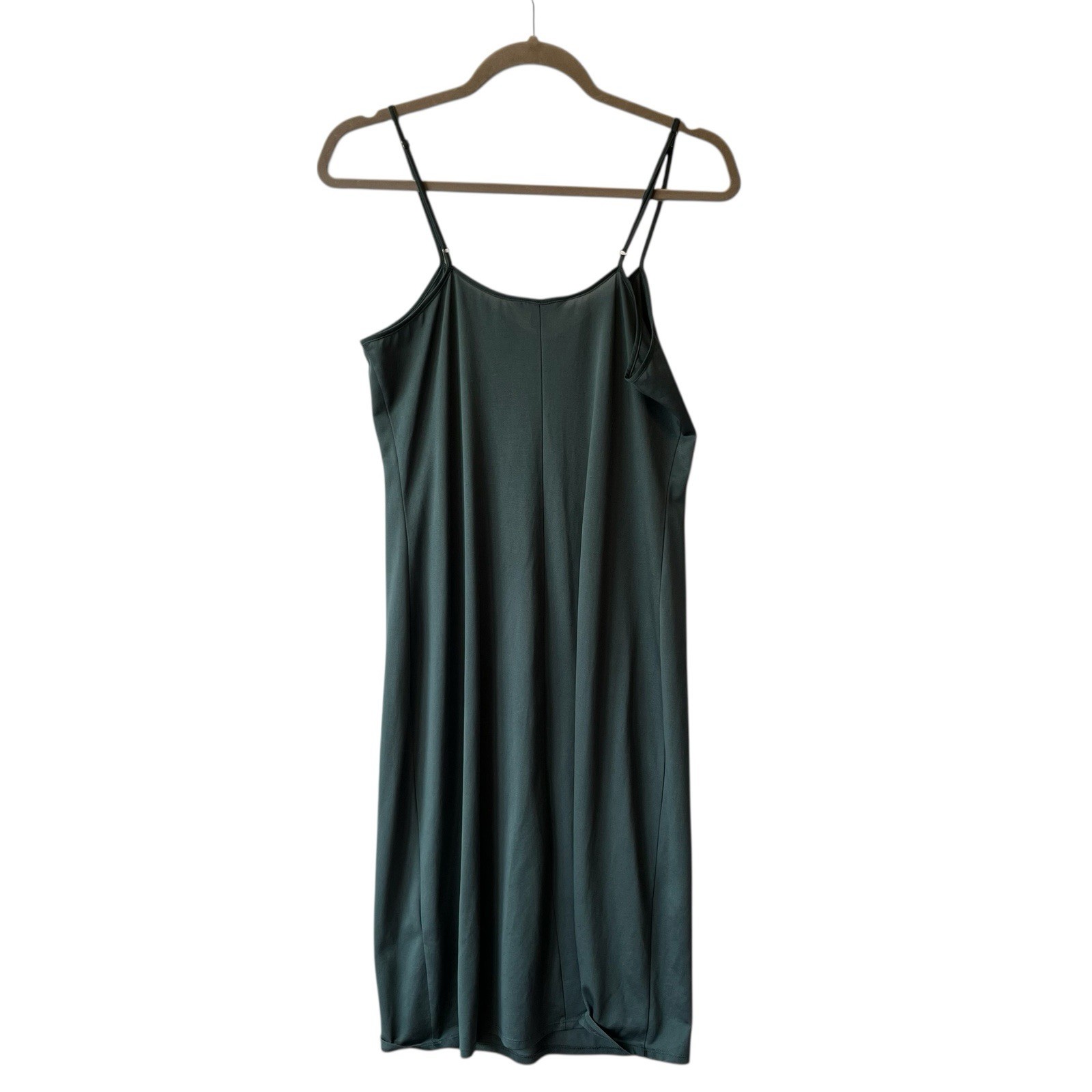 Banana Republic Midi slip dress Small Green V-neck Spaghetti straps Lightweight