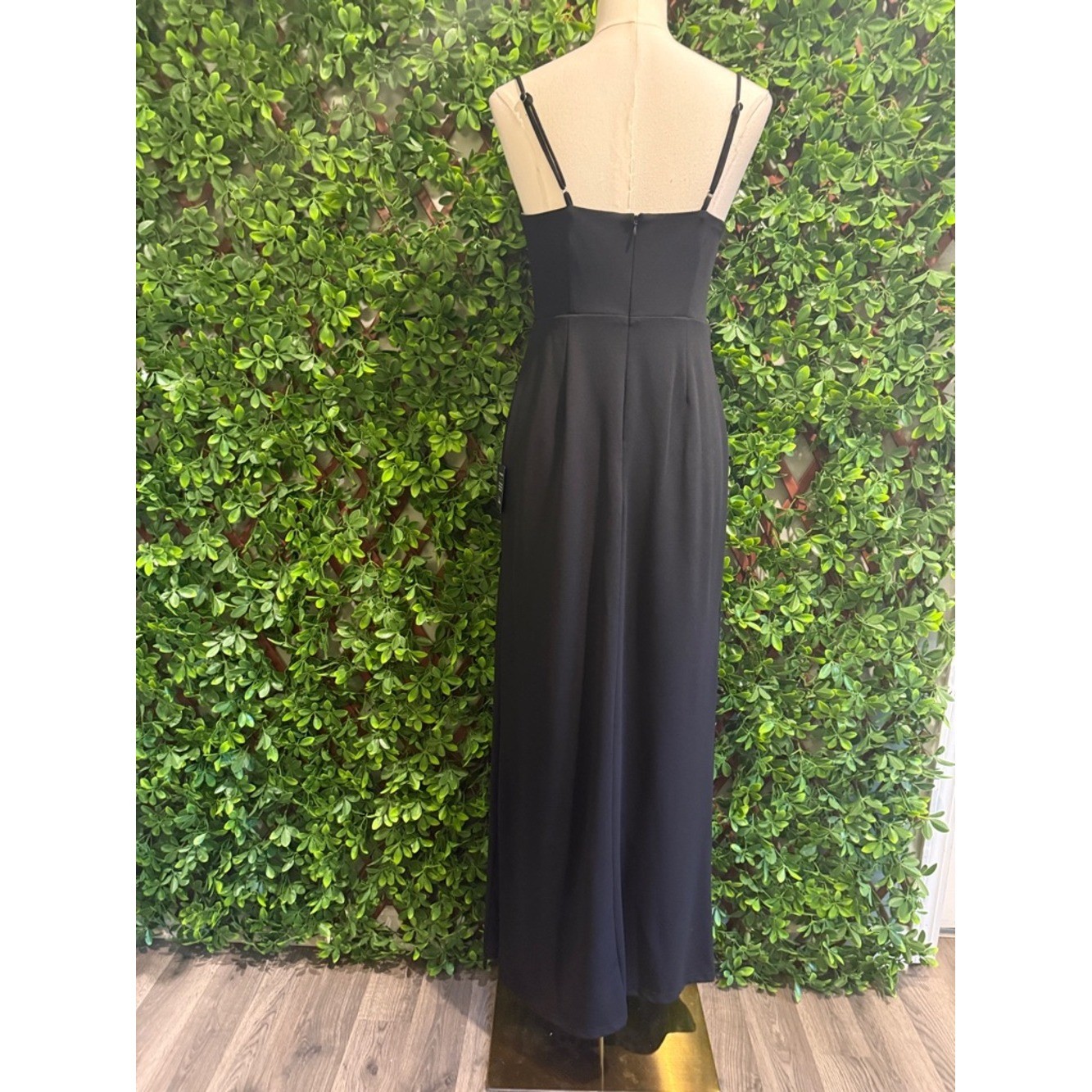 NWT- Romantic Existence Black Column Maxi Dress