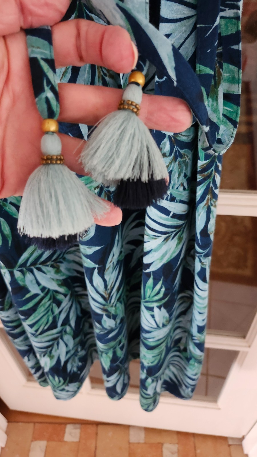 JJILL PALM PRINT DRESS, POCKETS, 3X, EXCELLENT!!
