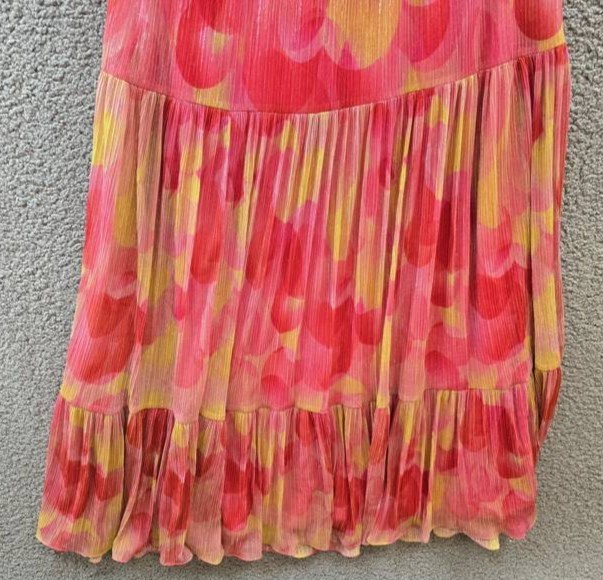Violet Weekend Metallic Halter Evening Dress Juniors’ 1/2 Sunset/Pineapple Zip