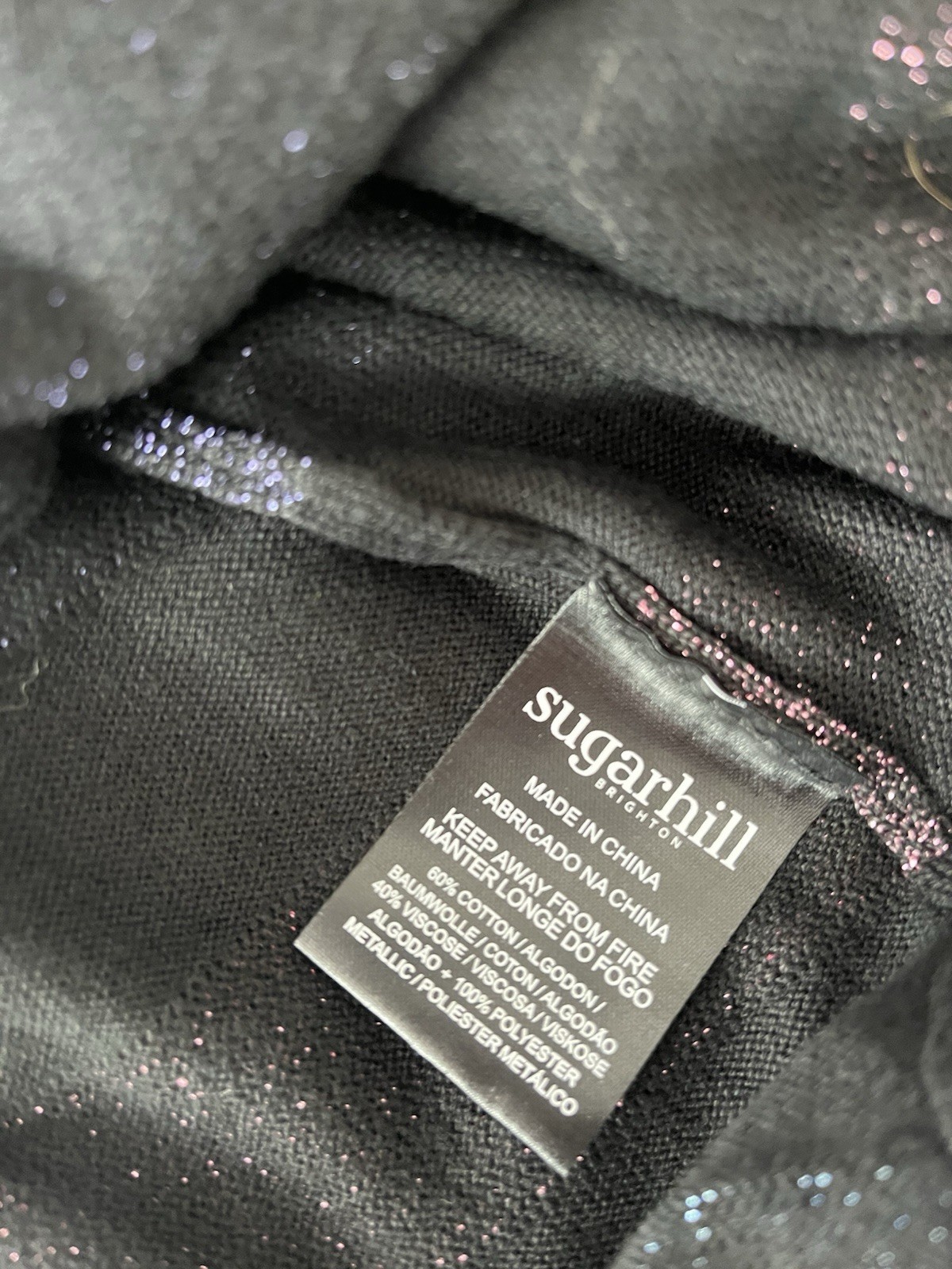 Sugarhill Brighton Sabrina Glittered Jewel Tone Stripe Knit Dress 16