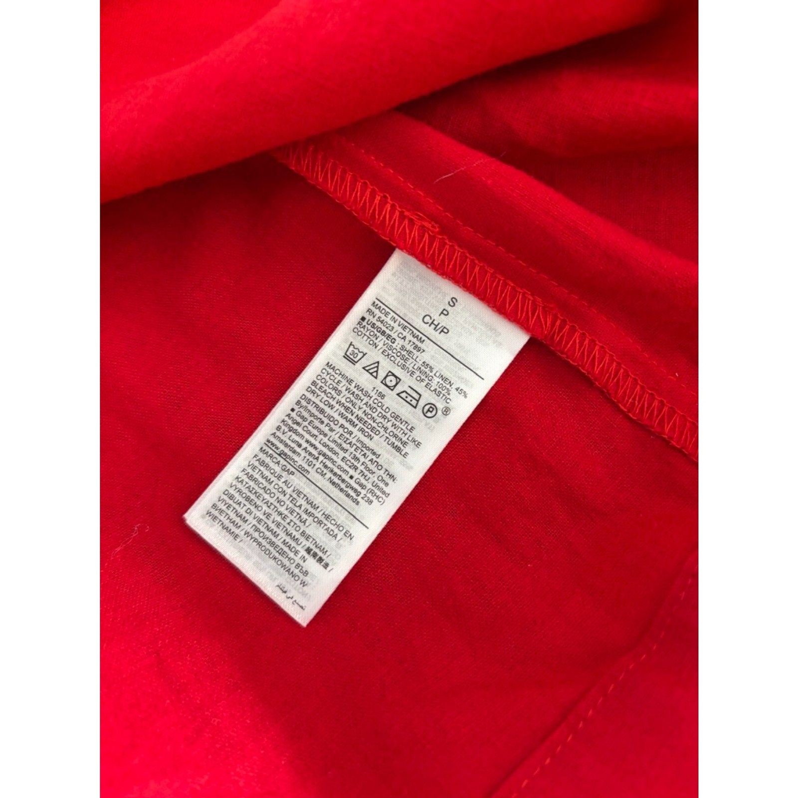 Gap x DÔEN Red Dress linen blend size M new with tags