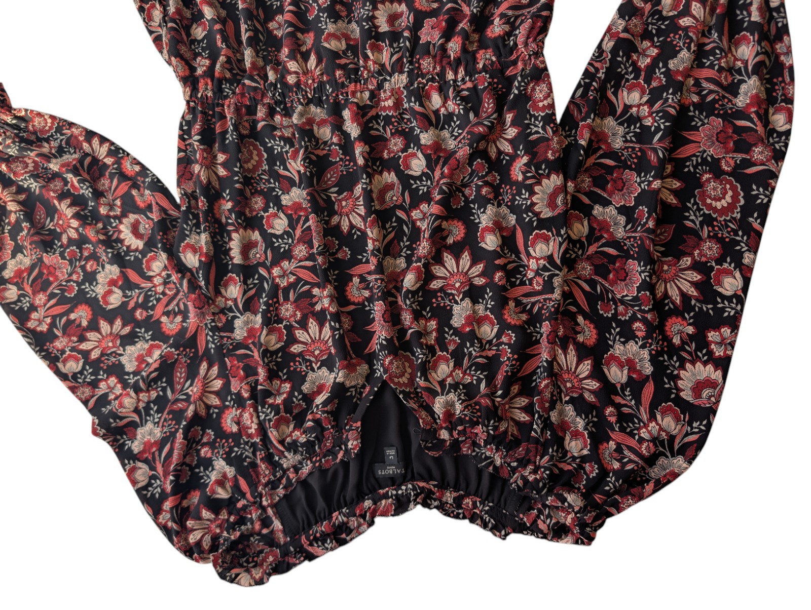 Talbots Bracelet Sleeve Autumn Garden Midi Dress Petites P
