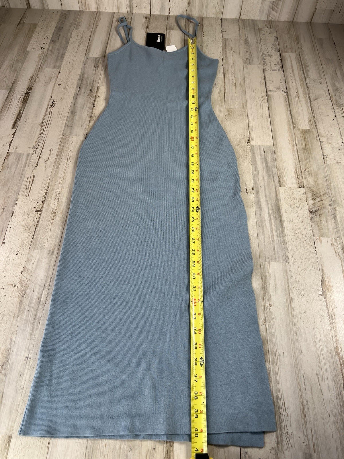 Hera Collection Basic Straped Tube Knit Dress Size – Large Ocean Blue Color