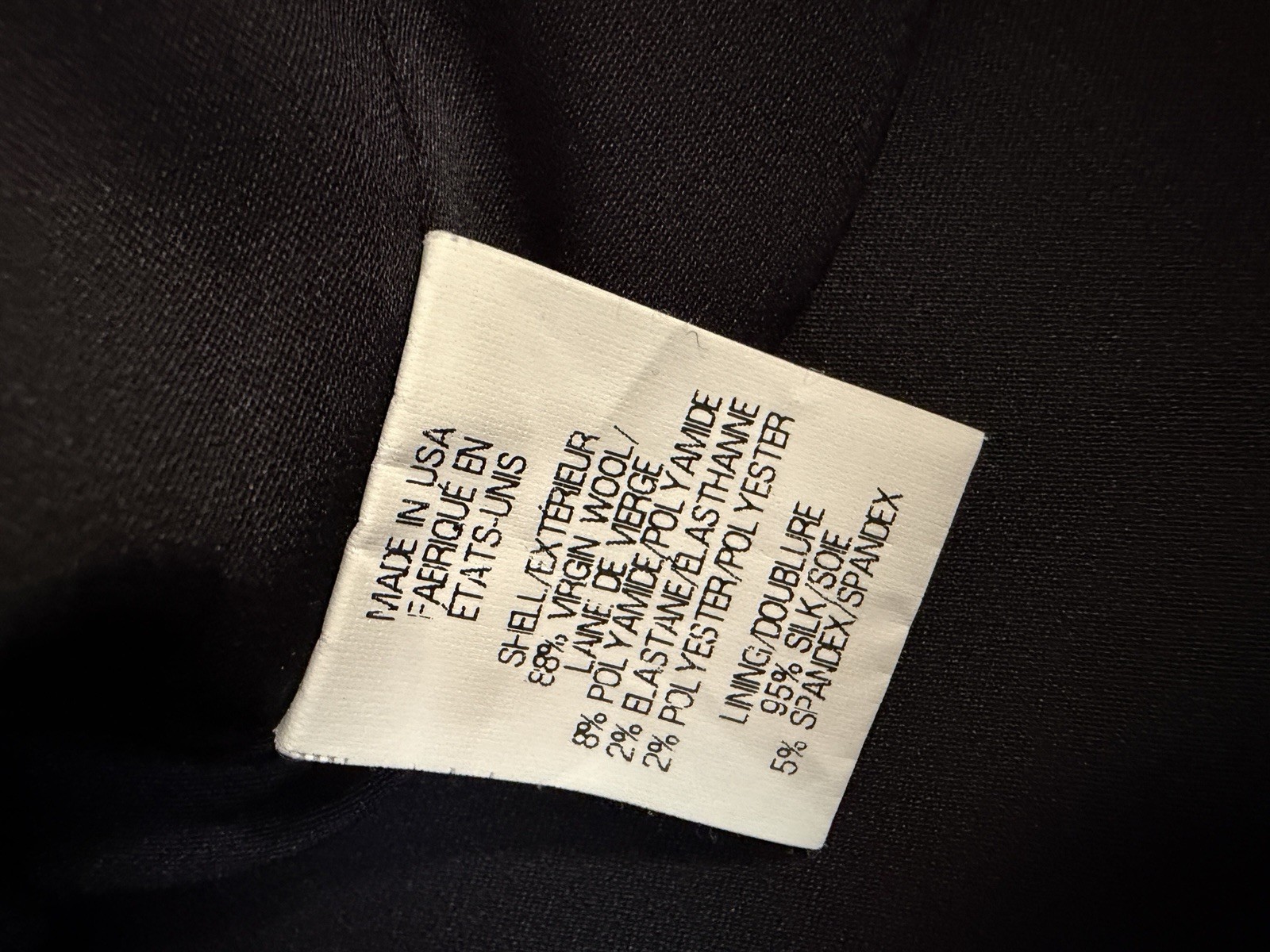 Helmut Lang Wool Blend Dress Cris Cross Front Black With White Speckles Size 4