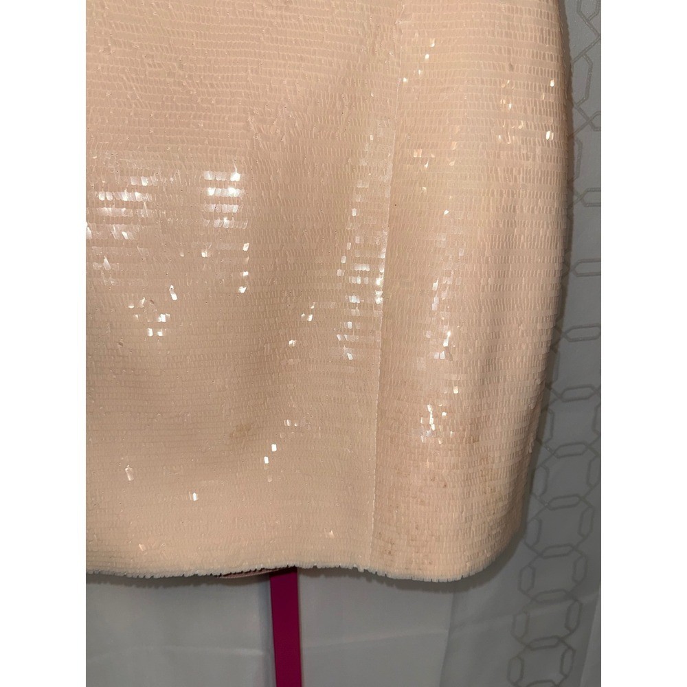 A.L.C. Strapless Sequin Mini Dress Champagne Cocktail Party
