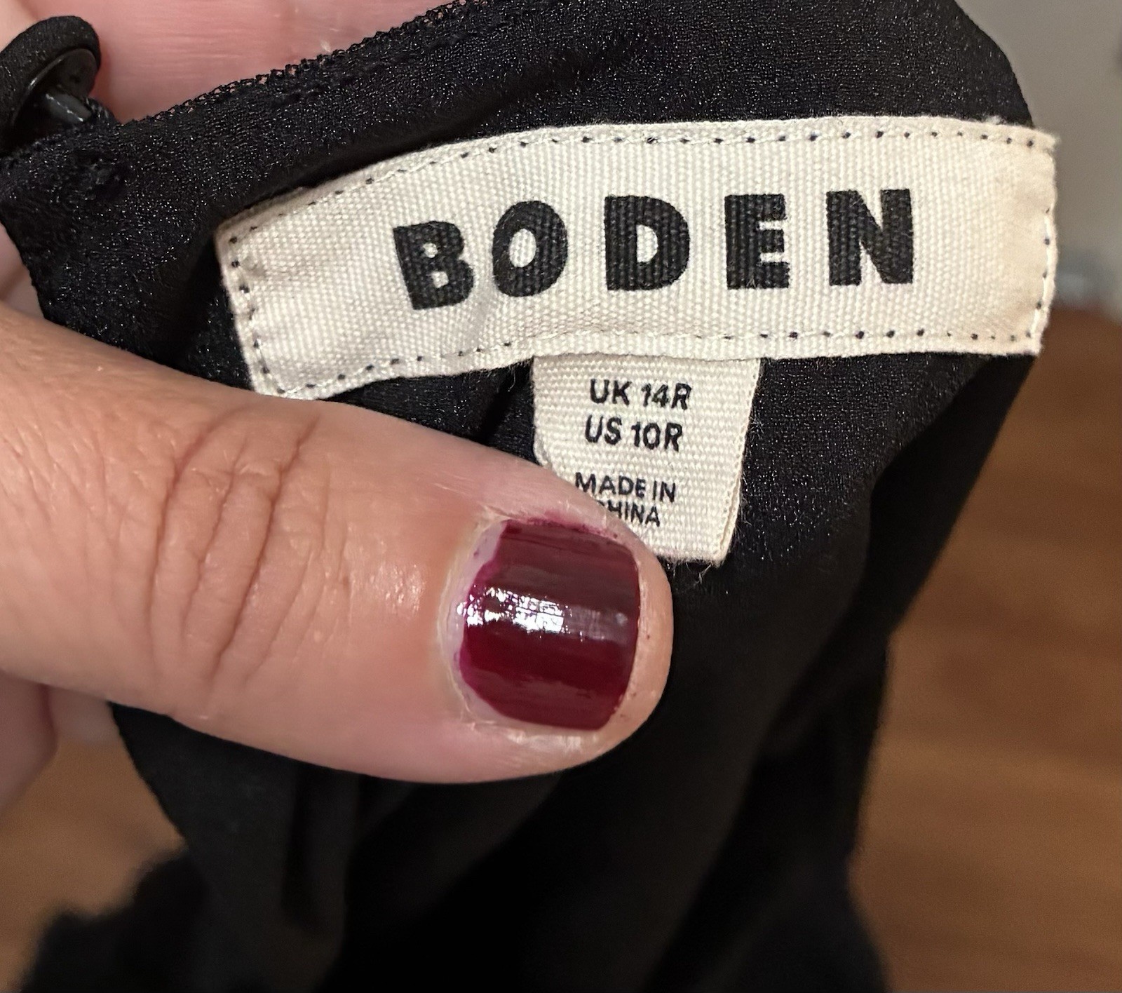 BODEN Black Polka Dot Sheer Mod Retro Dress LBD UK14 US 10 M L
