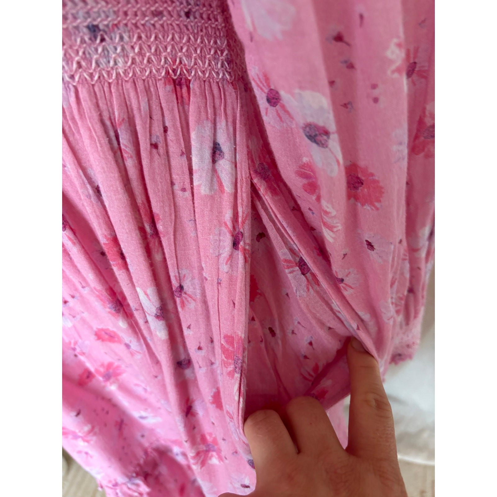 LoveShackFancy Miri Pink Coral Blaze Dress Size Small