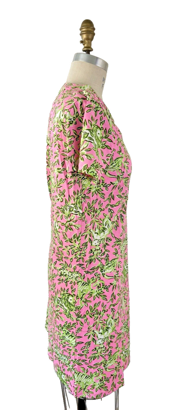 Lilly Pulitzer Dev T-Shirt Dress Rousseau Pink Mane Character Energy Sz L