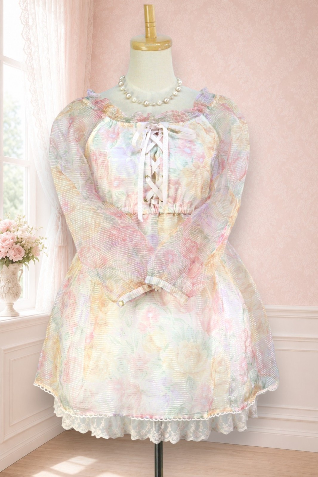 Liz Lisa Pink Floral Lolita Mini Dress 264 0338