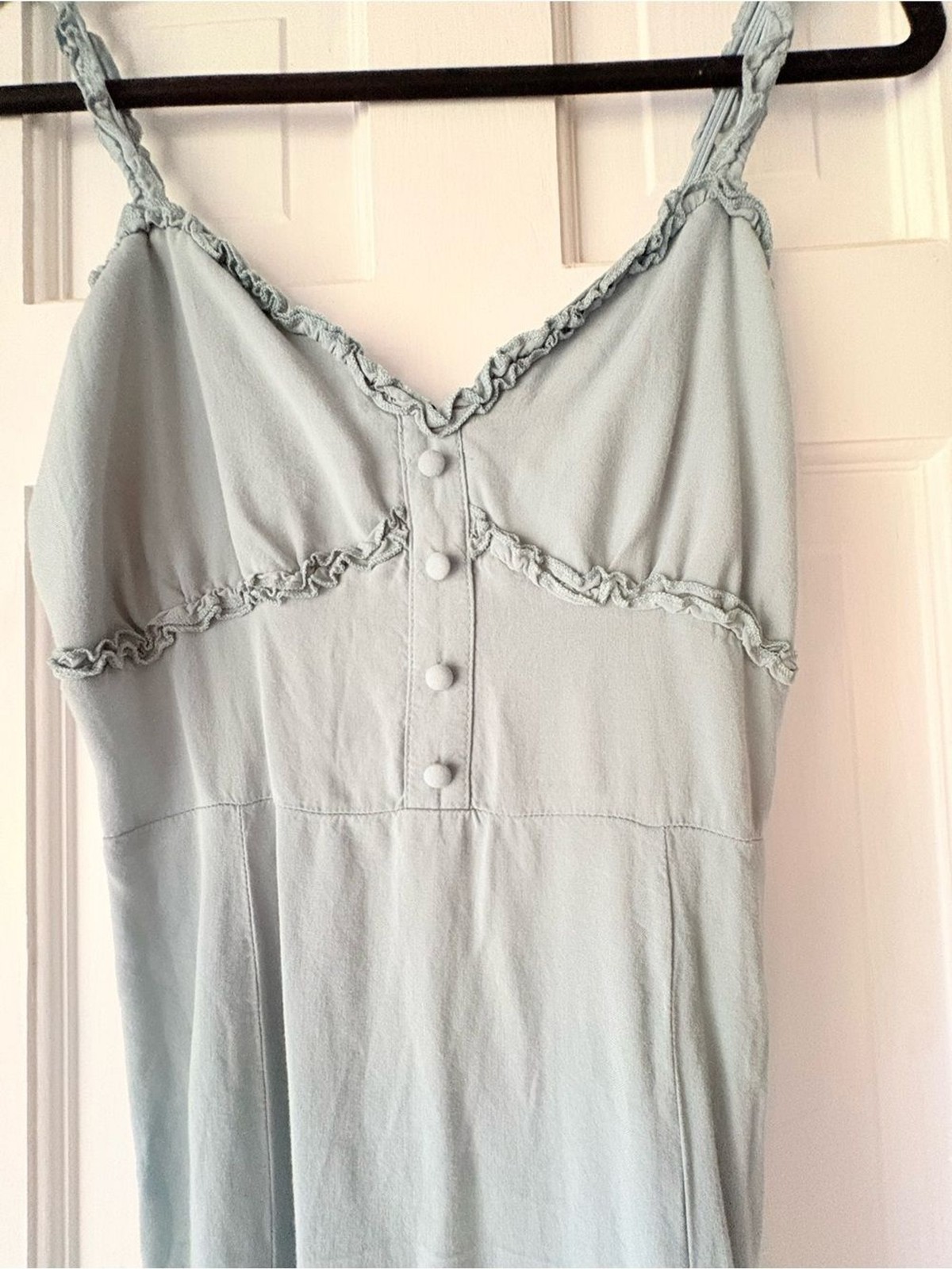 Forever 21 Pale Dusty Green Sleeveless Midi Dress with Side Slit