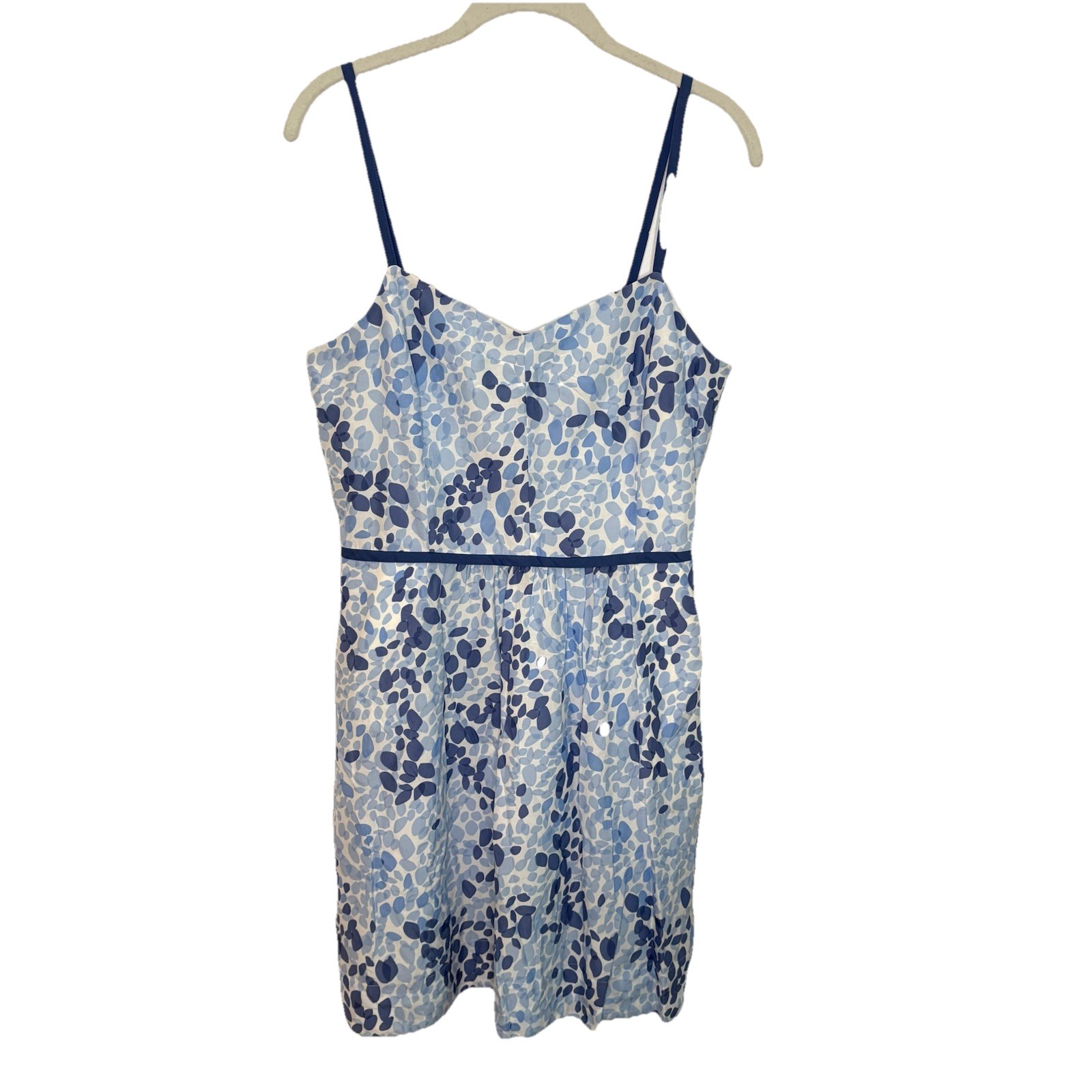 Vineyard Vines Blue Sea Glass Sundress Silk Cotton Women’s 10 Sweetheart Coastal