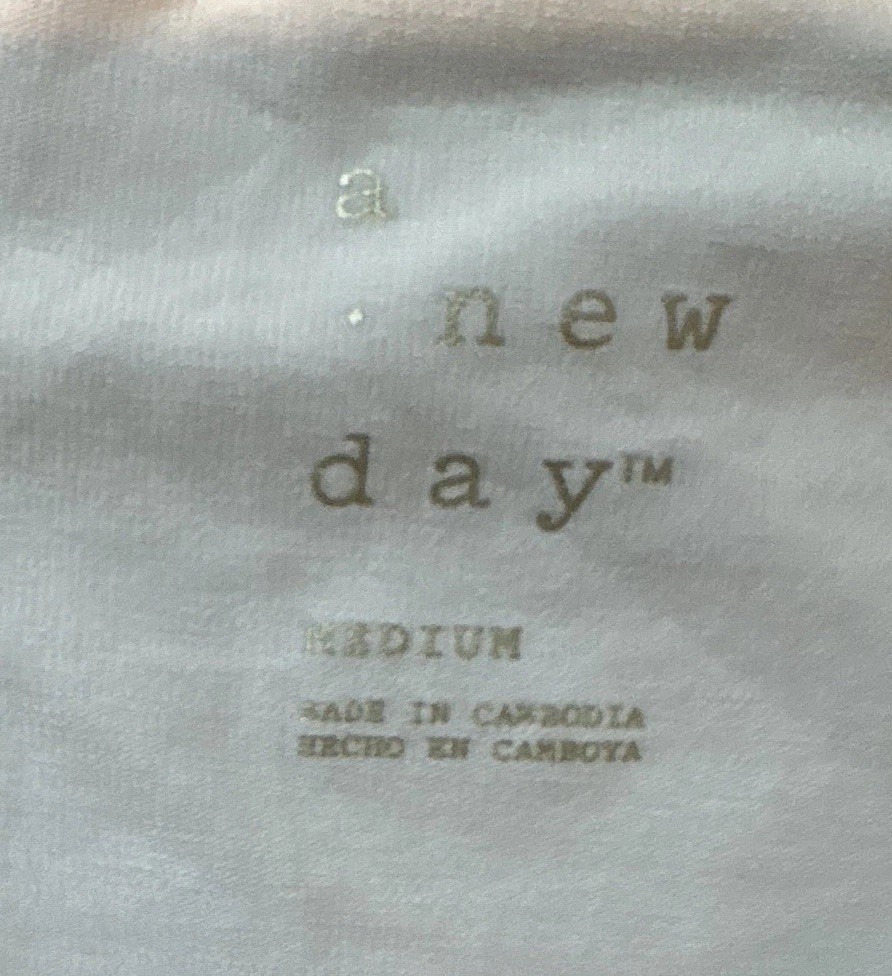 A New Day White Solid Knit T-Shirt Wrap Dress Round Neck Tie-Waist Stretch M
