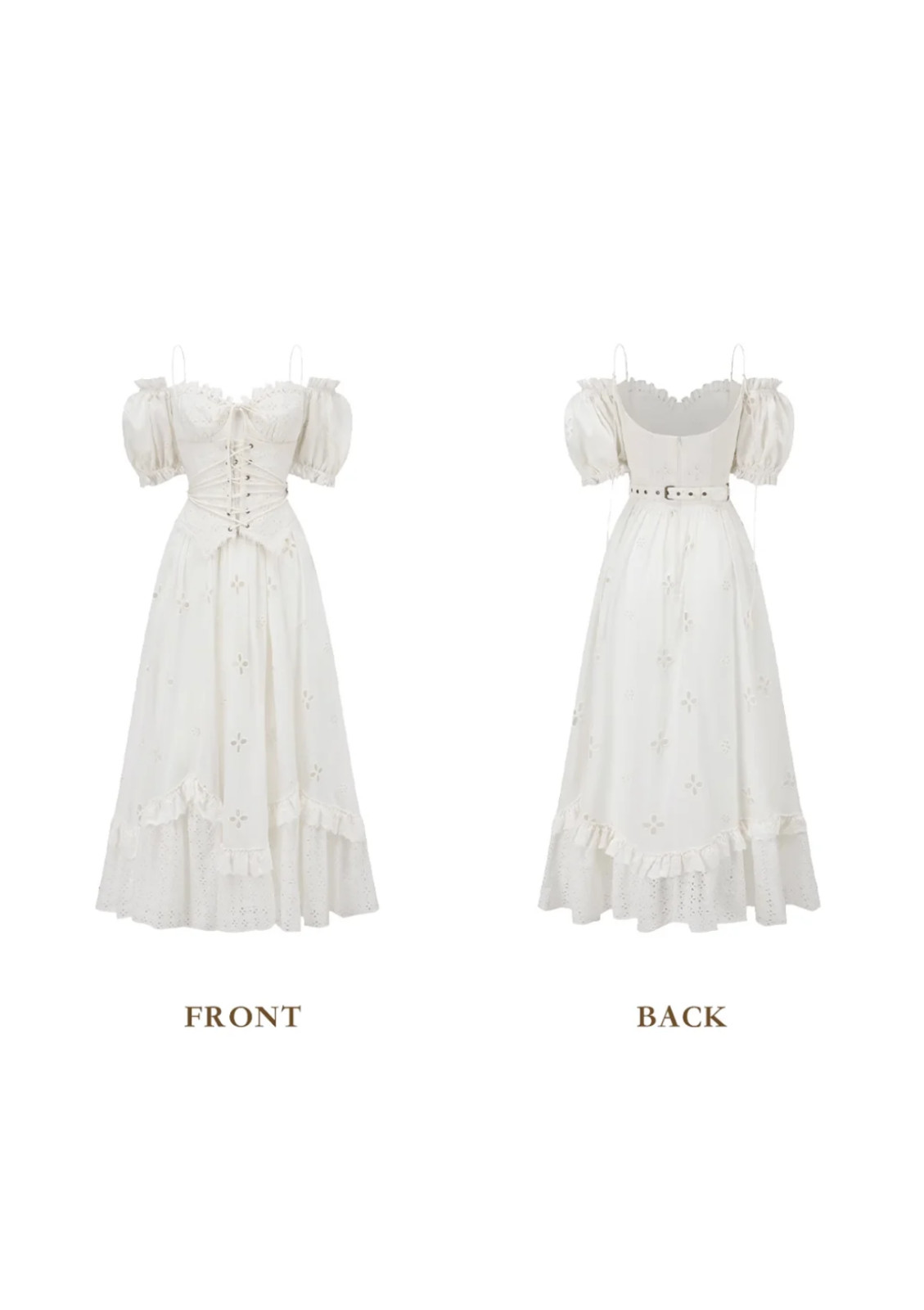 NWT Gorgeous Lacemade I Flipped Corset Dress – White – Large – Cottagecore Chic