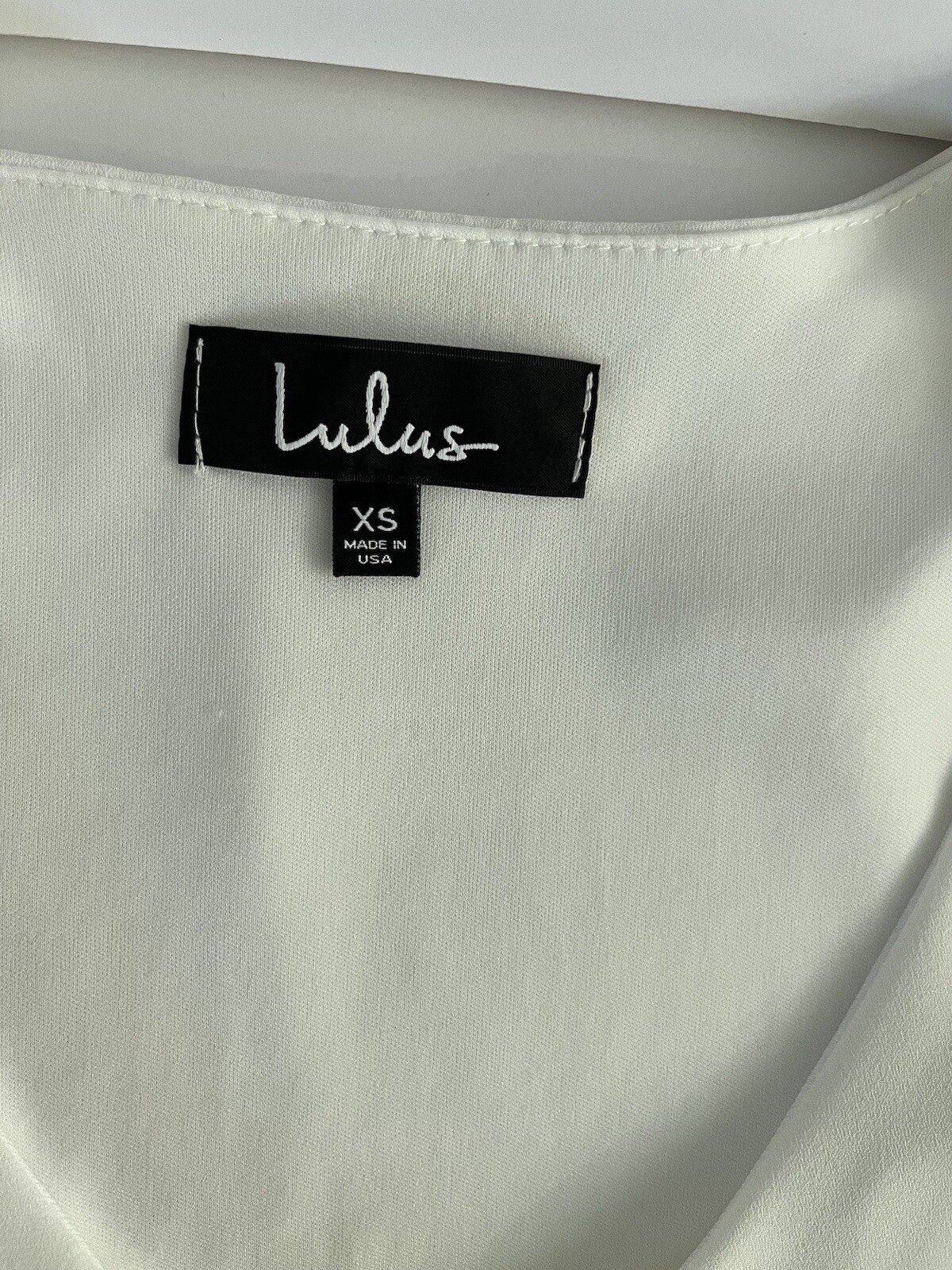 Lulus Freestyle White Shift Women’s Dress XS Short Sleeve 100% Polyester