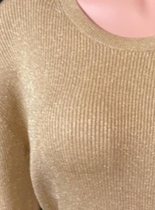 MICHAEL Michael Kors Metallic Ribbed Knit Pointenelle Sweater Mini Dress, XS