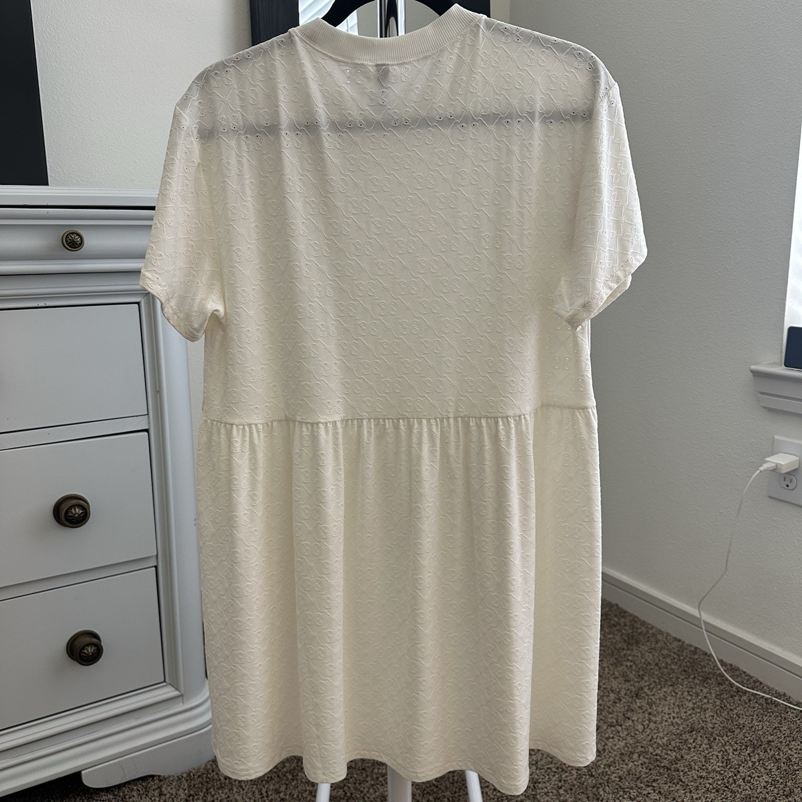 Women’s H&M Divided Off-white Oversized Shirt Dress Size S, Short, See-through