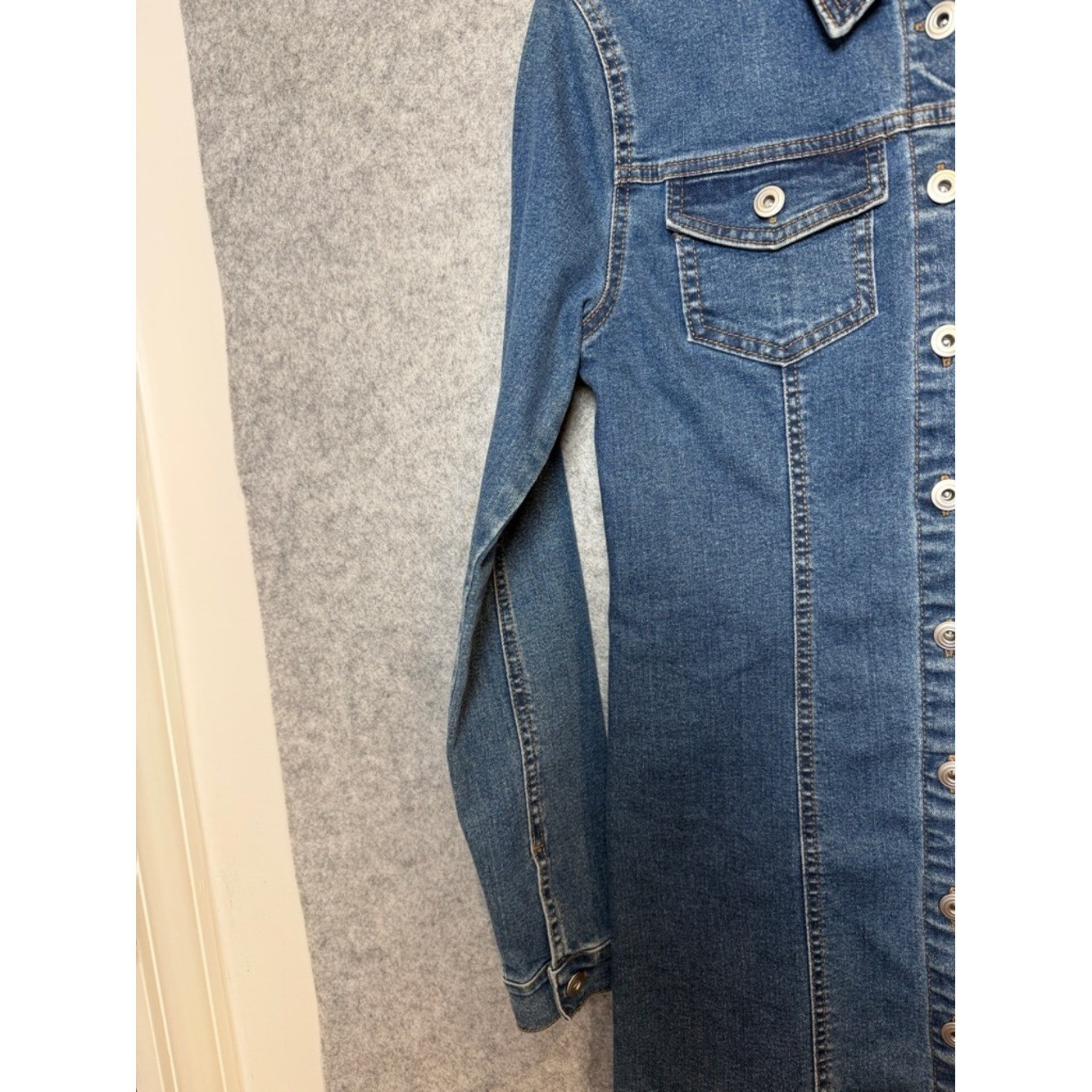 REgeneration by Celebrity Pink Dalia Denim Dress Blue Long Sleeve Mini S NEW
