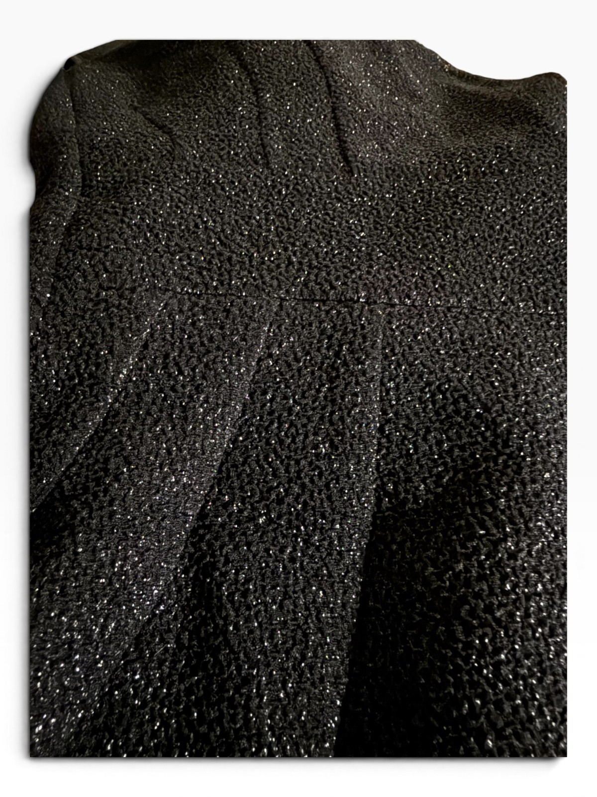 Viktor & Rolf Black Textured Metallic Cloqué Sheath Dress Cap Sleeve Size IT 40