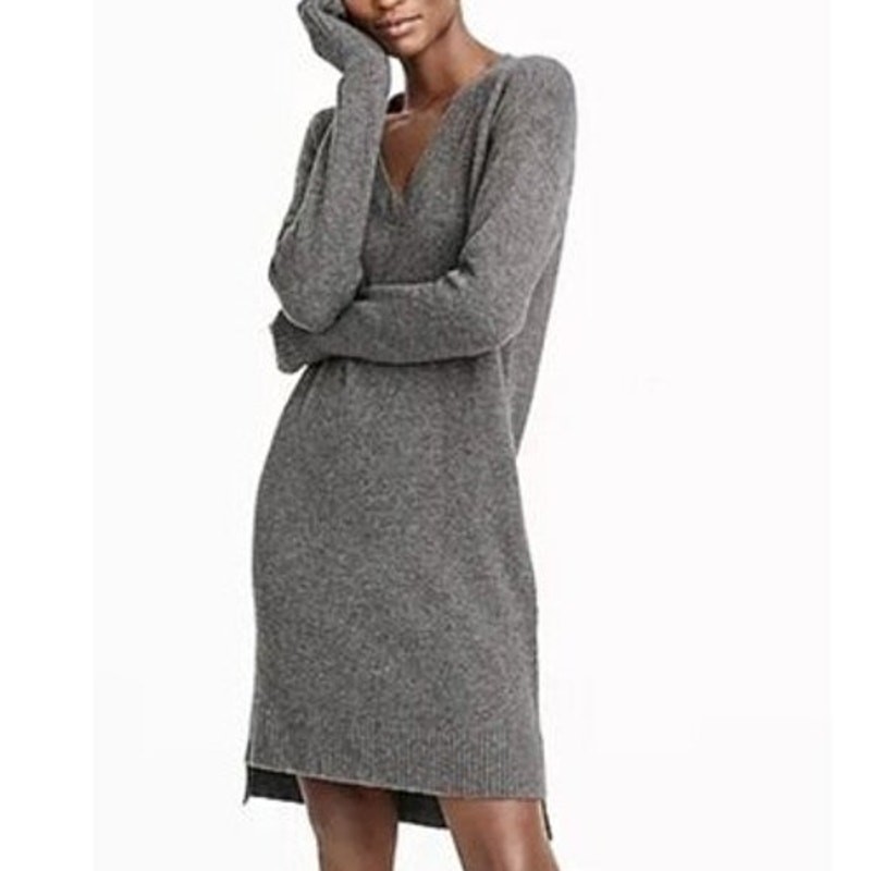 J. Crew Womens Wool Alpaca Sweater Dress XS Classic Preppy Old Money Minimalist