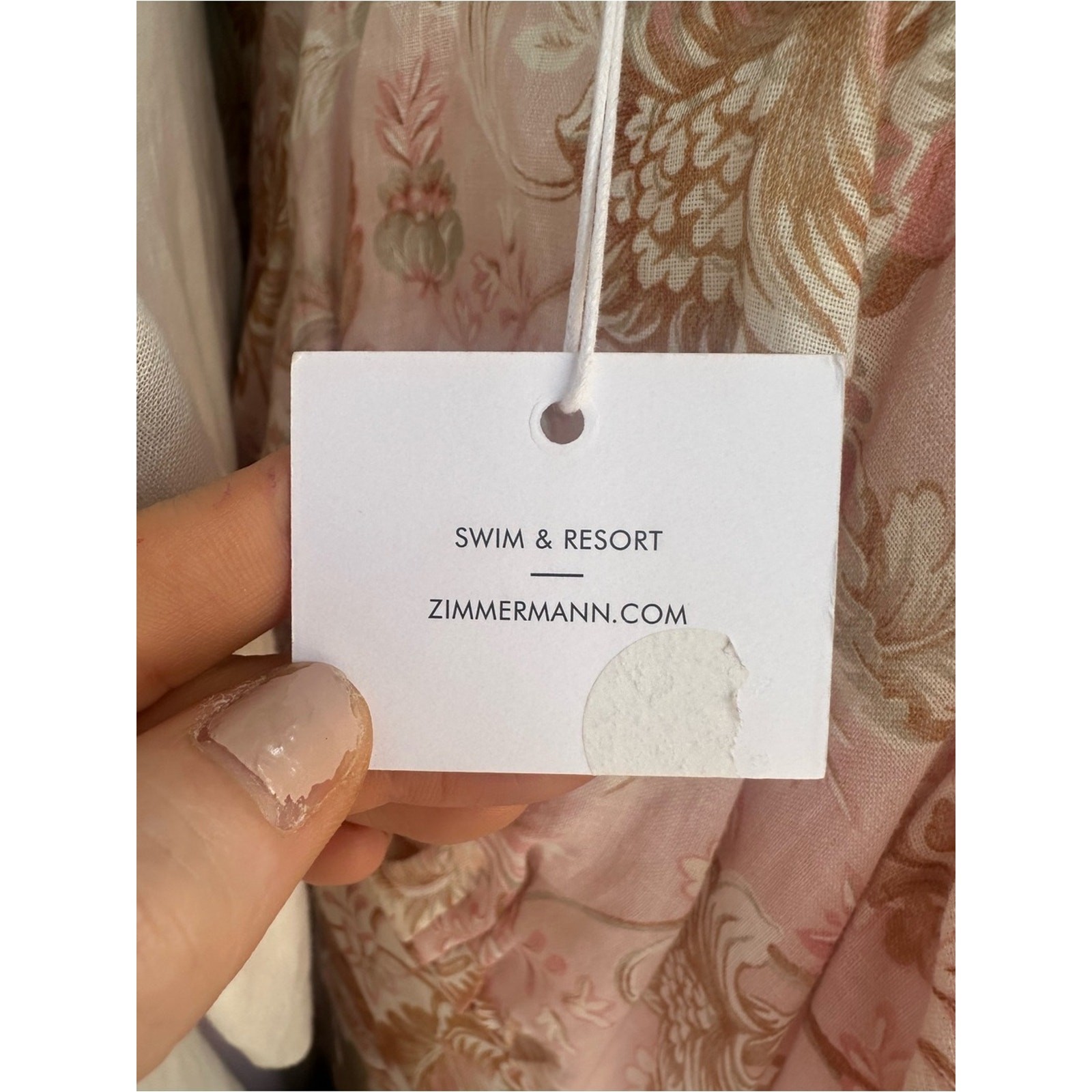 Zimmerman Floral Puff-Sleeve Mini Dress in Blush & Olive OP $899 NWT summer 26