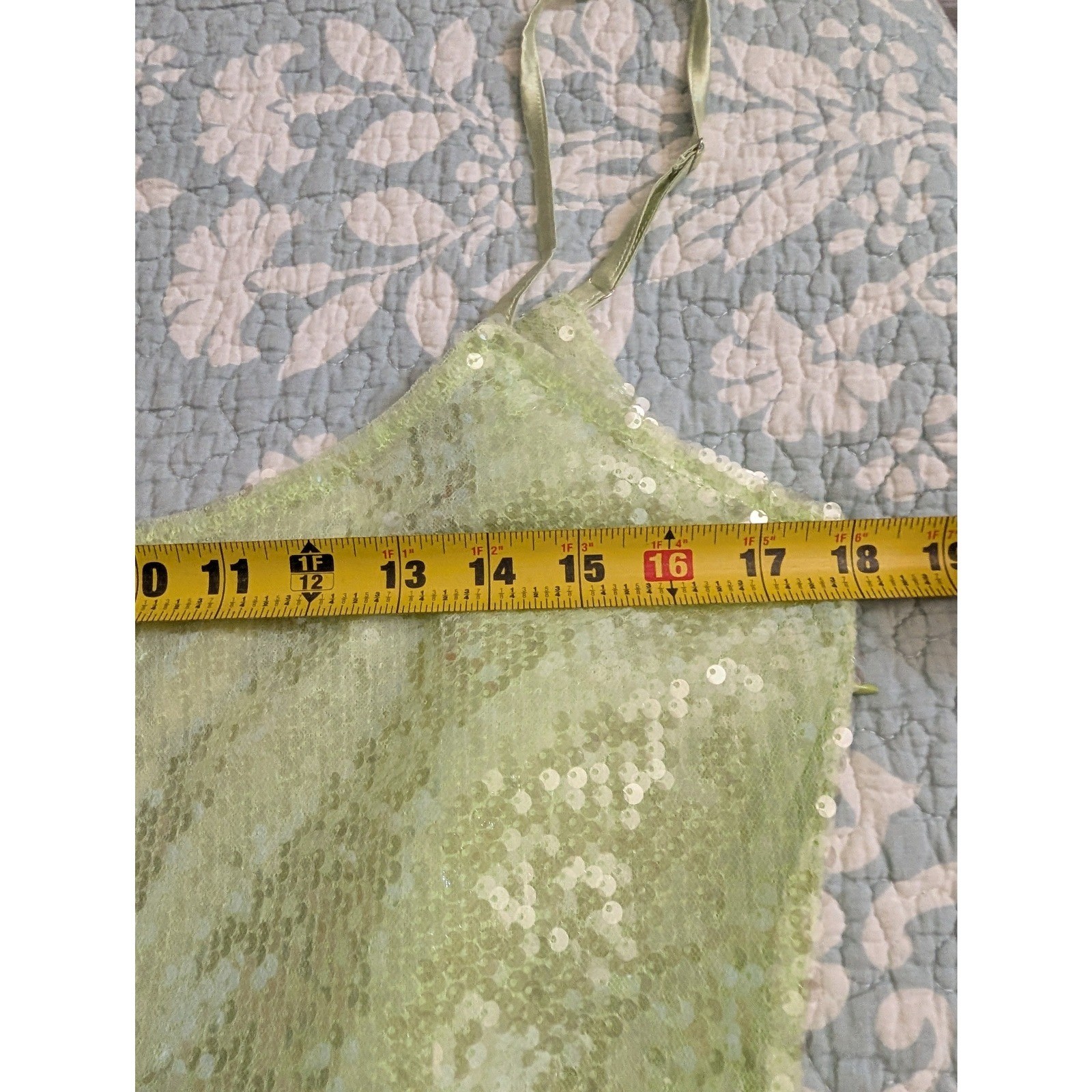 Peppermayo Higher Level Sequin Maxi Dress Mint Green Low Back Cowl XL Us 10 NEW