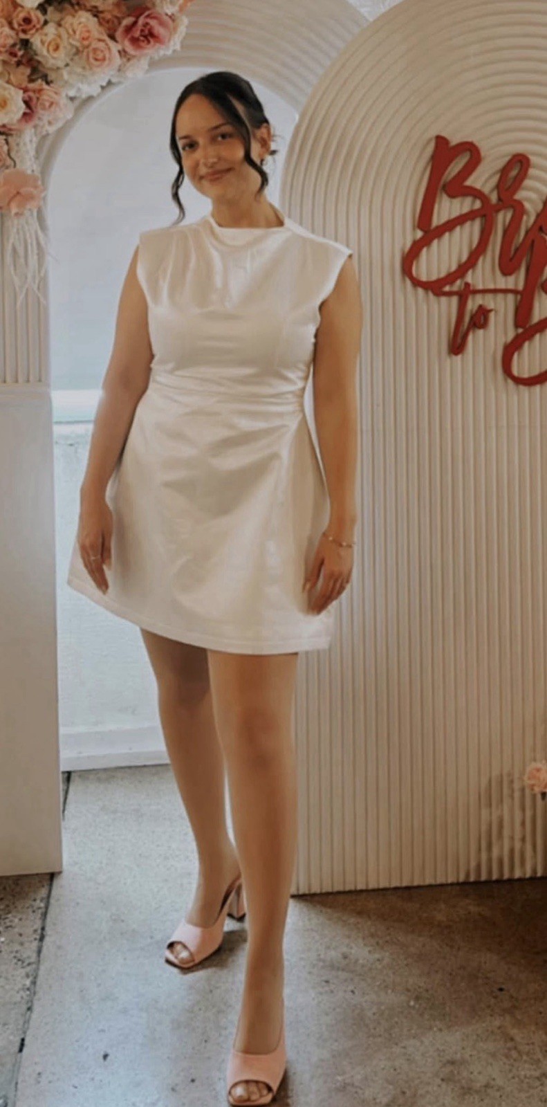 odd muse white mini dress size xl