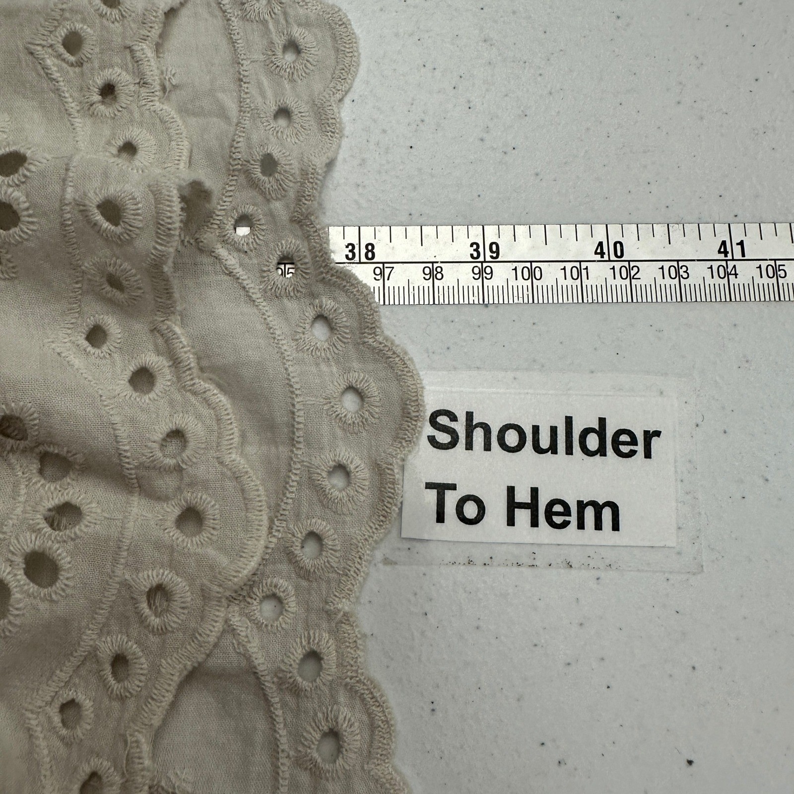 Womens Cottagecore Eyelet Dress Size M Boho Chic Peasant Mediterranean Romantic