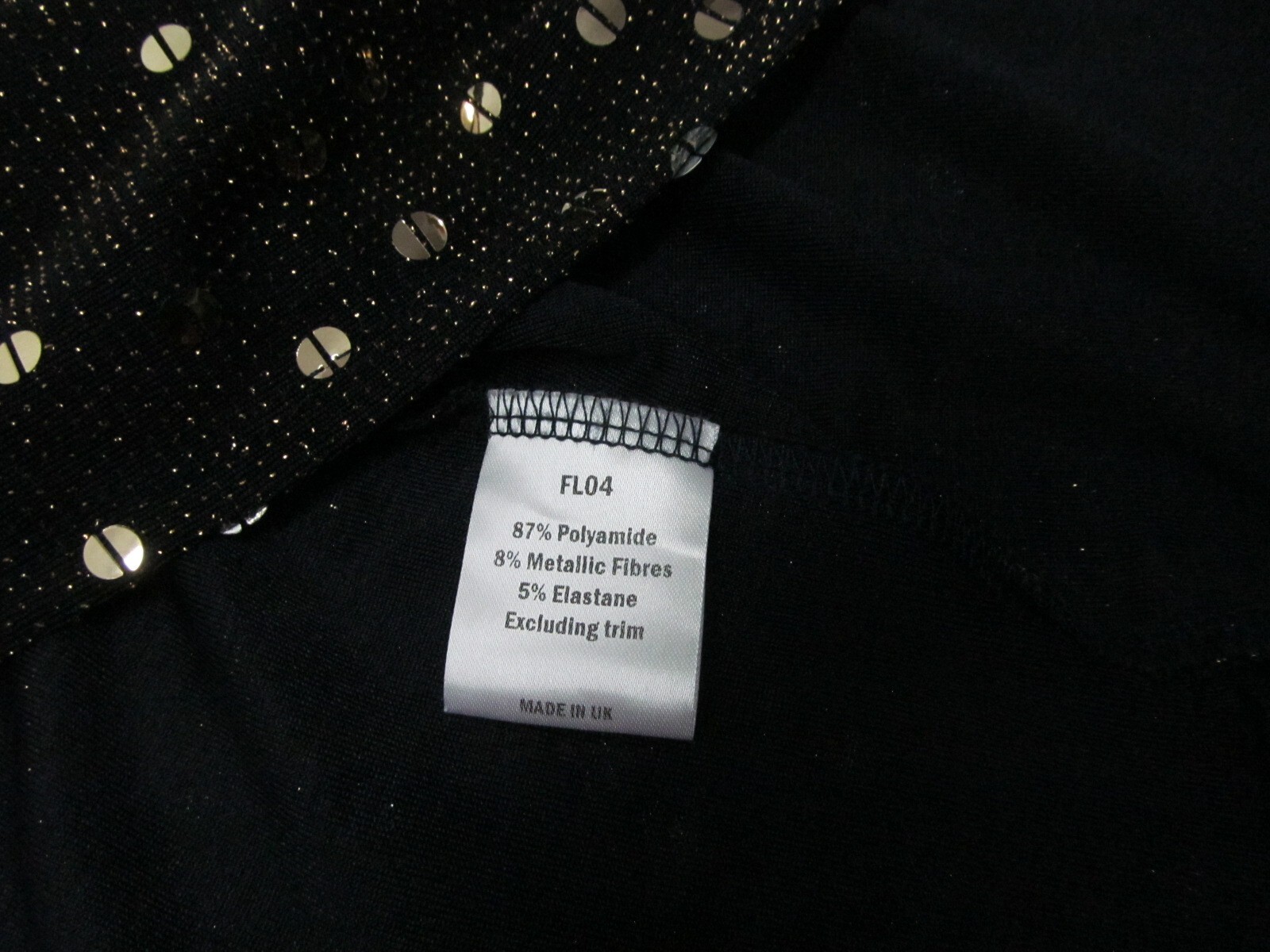 Flounce London Black/Gold Sequin Glitter Evening Dress Women’s Size XL