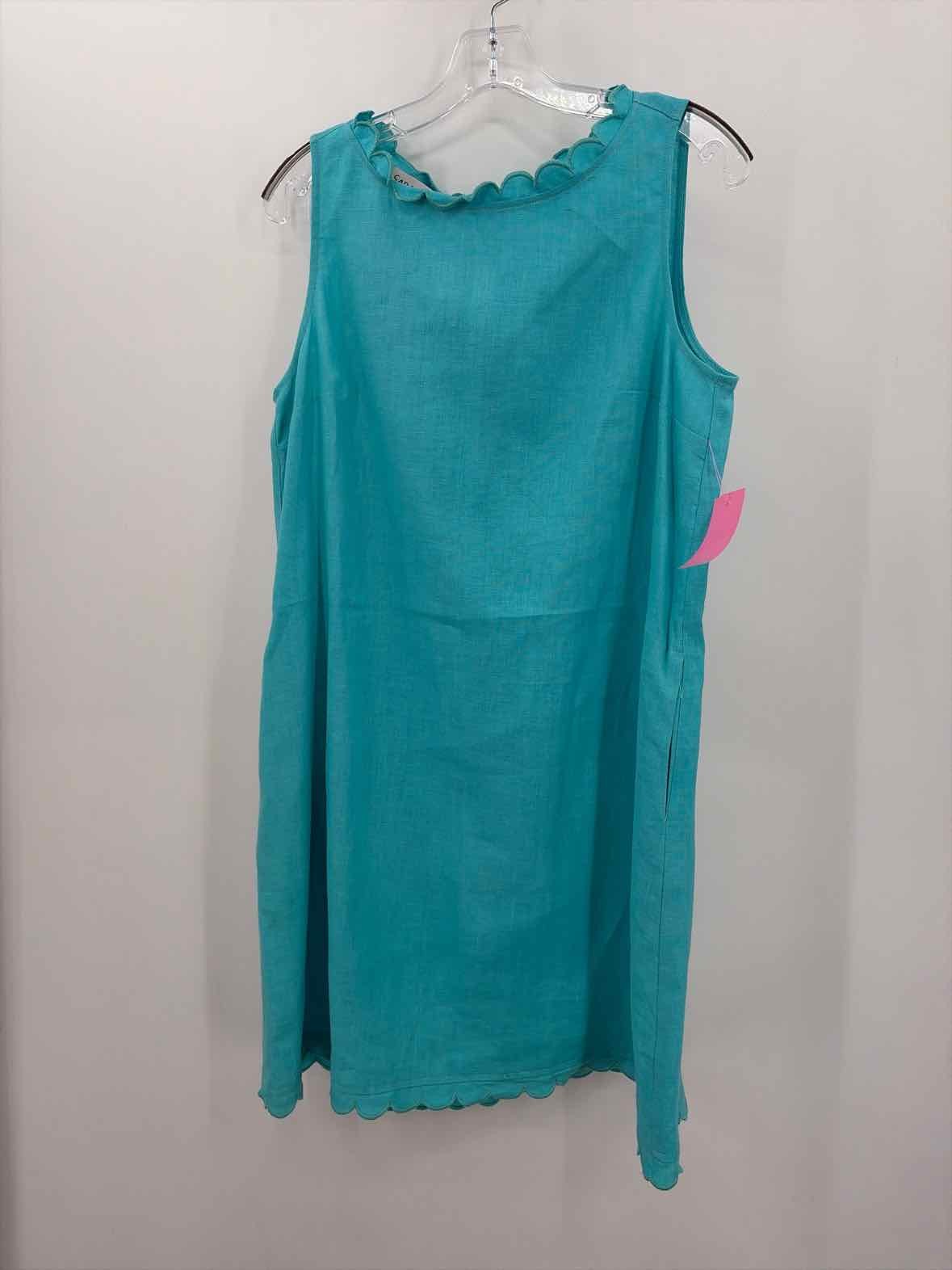 Pre-Owned Sara Campbell Blue Size Medium Knee Length Sleeveless Dress