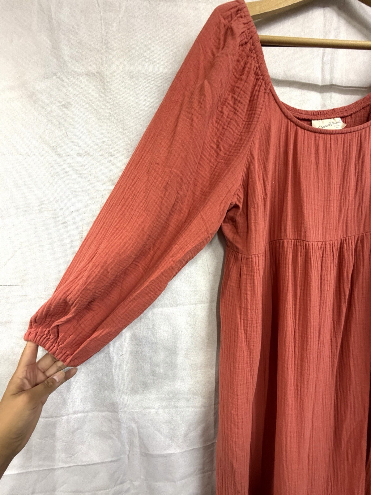 Universal Threads Rust Cottage Core Off Shoulder Fit Flare Cottage Core Dress M