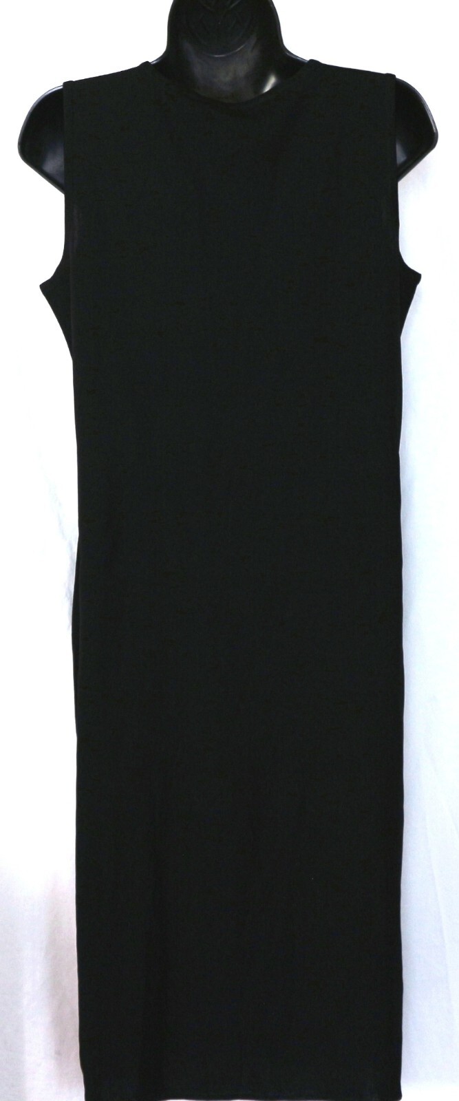 EXCLUSIVELY MISOOK Slvlss Black Scoop Nck Sheath 34 In Chest 39 In Long Sz S EXC