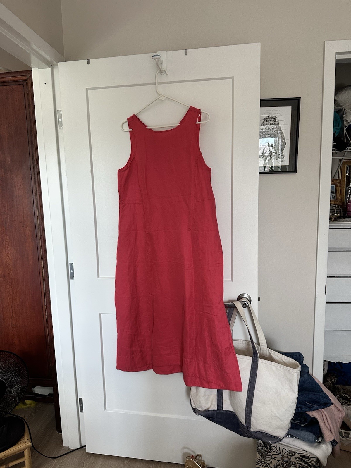 J.Jill Sundress A-Line Sleeveless Coral Salmon High Low Maxi Dress Size L