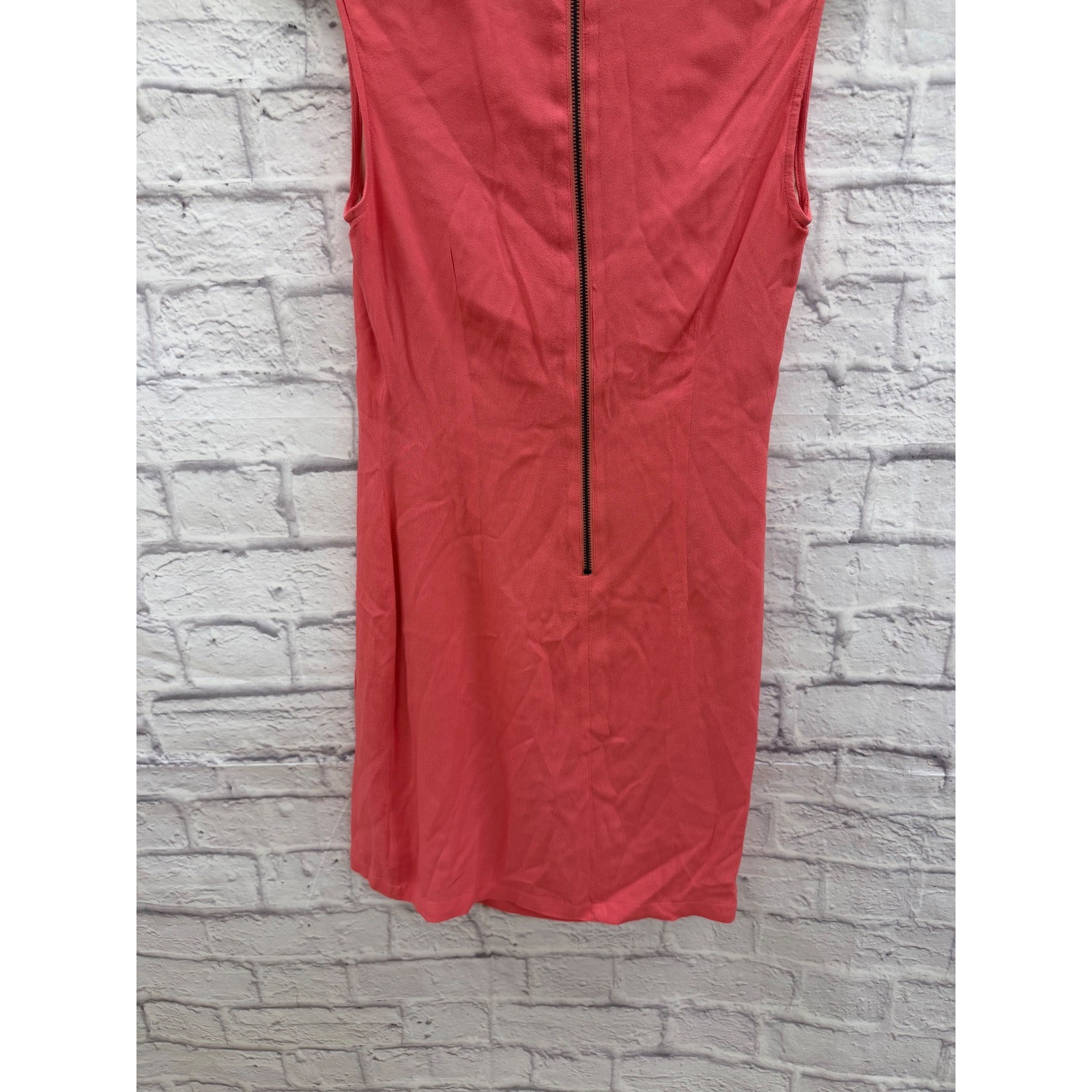 House of Dagmar Peachy Pink Side Ruched Sleeveless Sheath Dress Sz 36 US 4 S