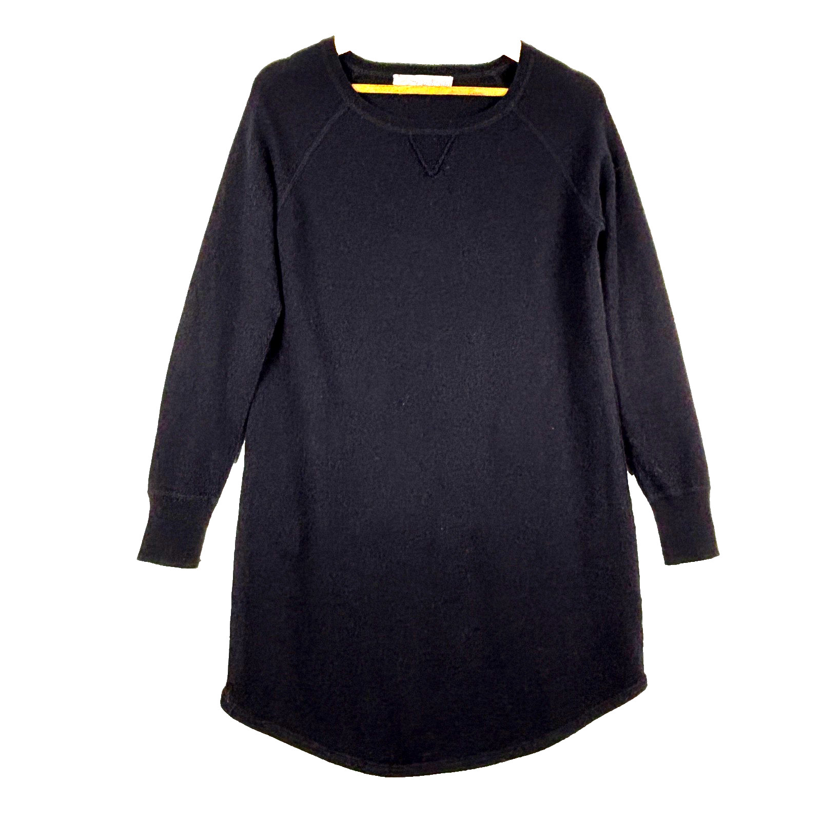 360 Sweater Women Wool Cashmere Mini Sweater Dress Tunic Sz S Black Luxe Minimal