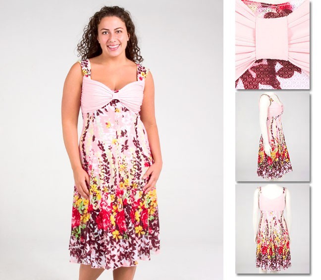 NEW! Zaftique FLORAL SUN DRESS Pink 1Z 2Z / 16 20 / XL 1X 2X