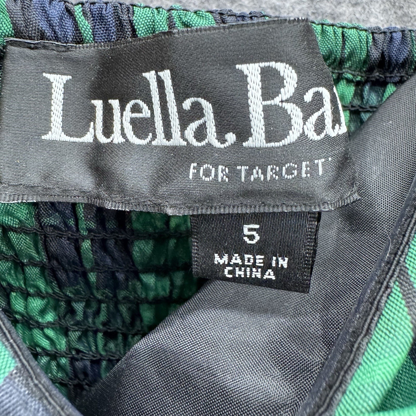 Luella Bart for Target Plaid Strapless Bubble Dress Size 5 Green Holiday Party
